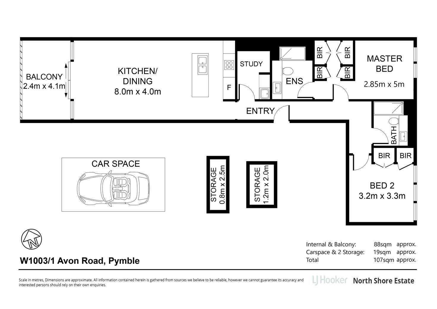 Floorplan of Homely apartment listing, W1003/1 Avon Road, Pymble NSW 2073