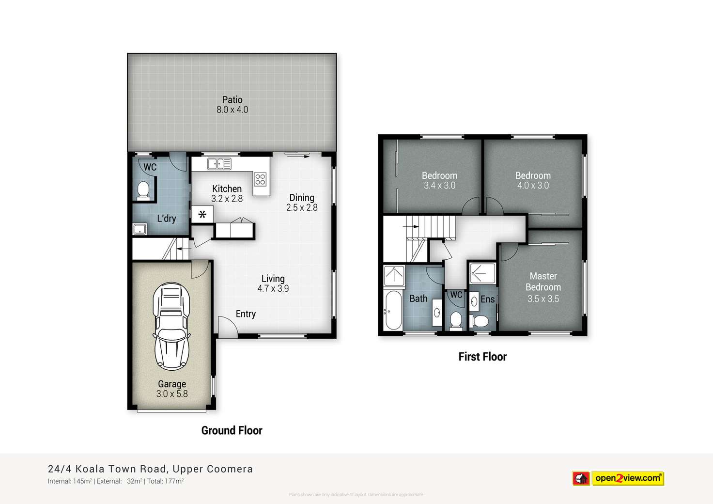 Floorplan of Homely townhouse listing, 24/4 Koala Town Road, Upper Coomera QLD 4209