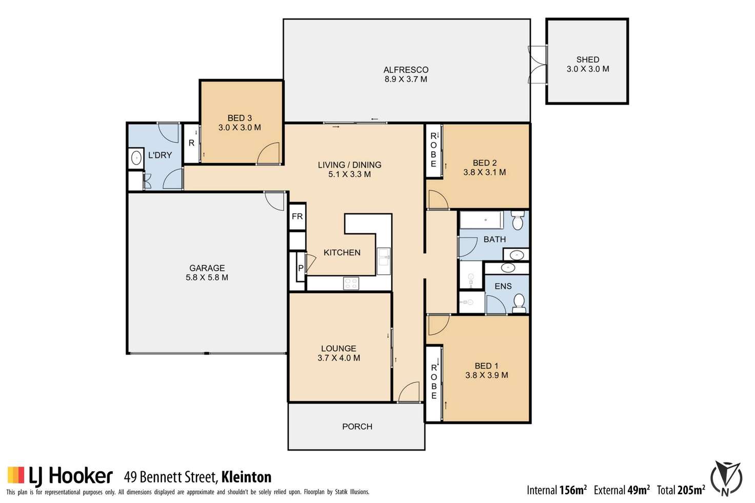 Floorplan of Homely house listing, 49 Bennett Street, Highfields QLD 4352