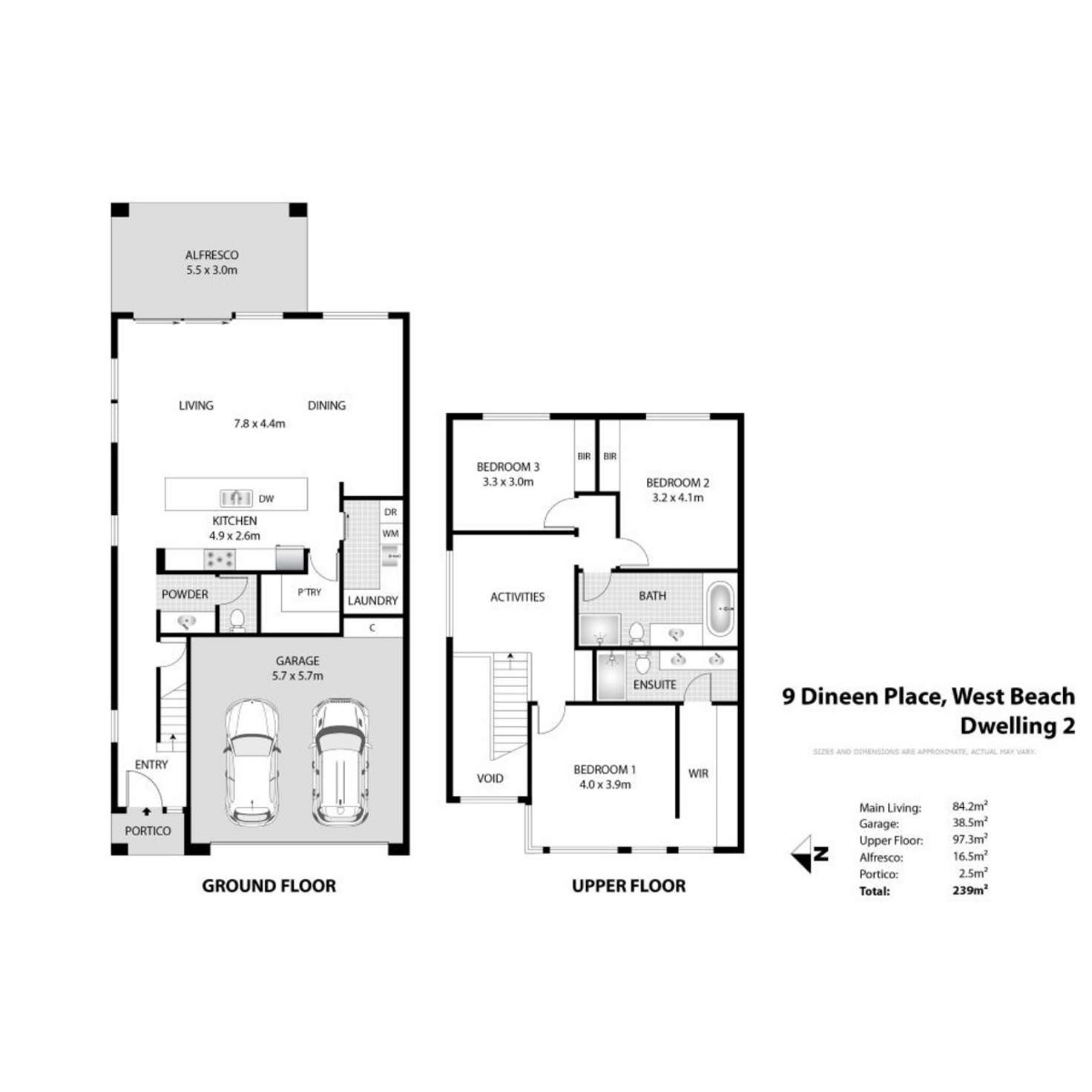 Floorplan of Homely house listing, 2/9 Dineen Place, West Beach SA 5024