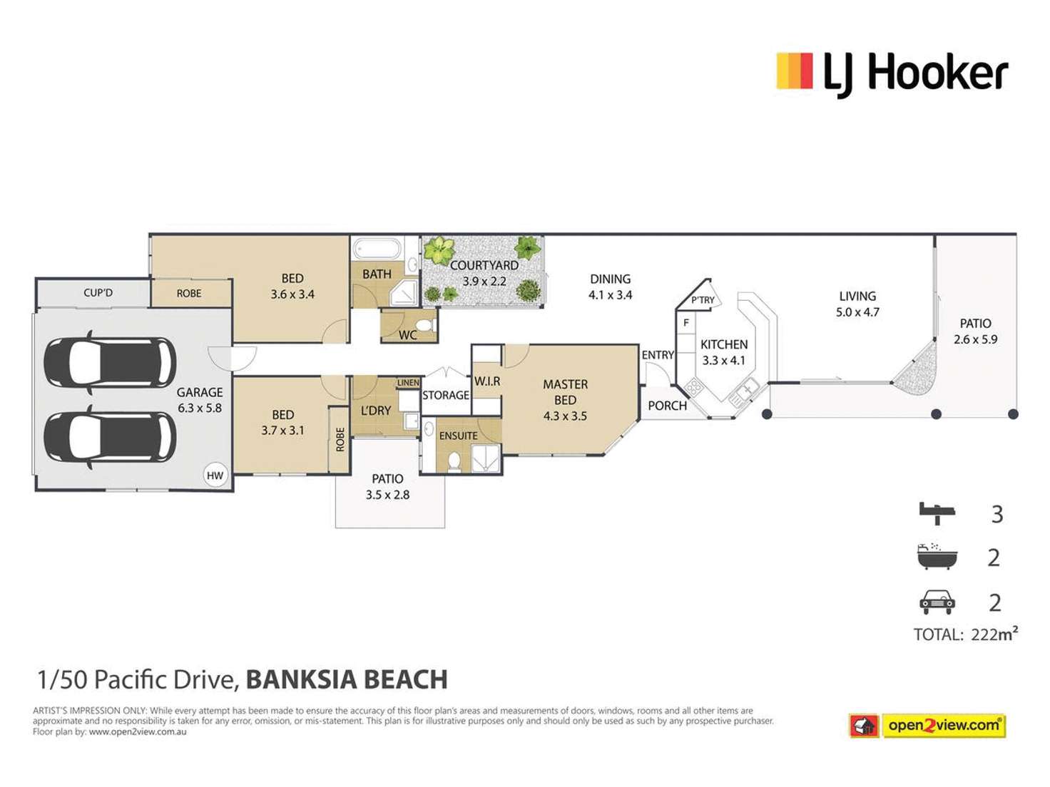 Floorplan of Homely house listing, 1/50 Pacific Drive, Banksia Beach QLD 4507