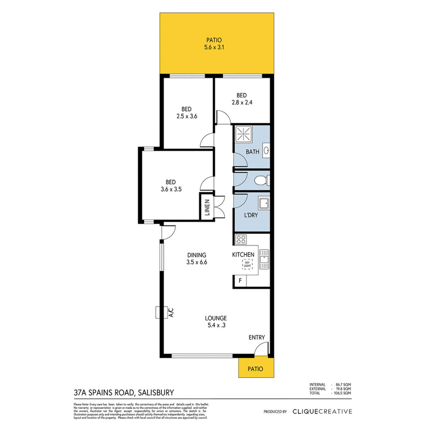 Floorplan of Homely house listing, 37A Spains Road, Salisbury SA 5108
