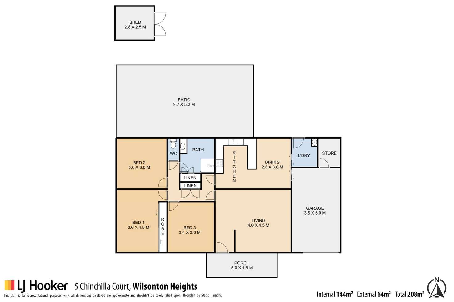Floorplan of Homely house listing, 5 Chinchilla Court, Wilsonton Heights QLD 4350