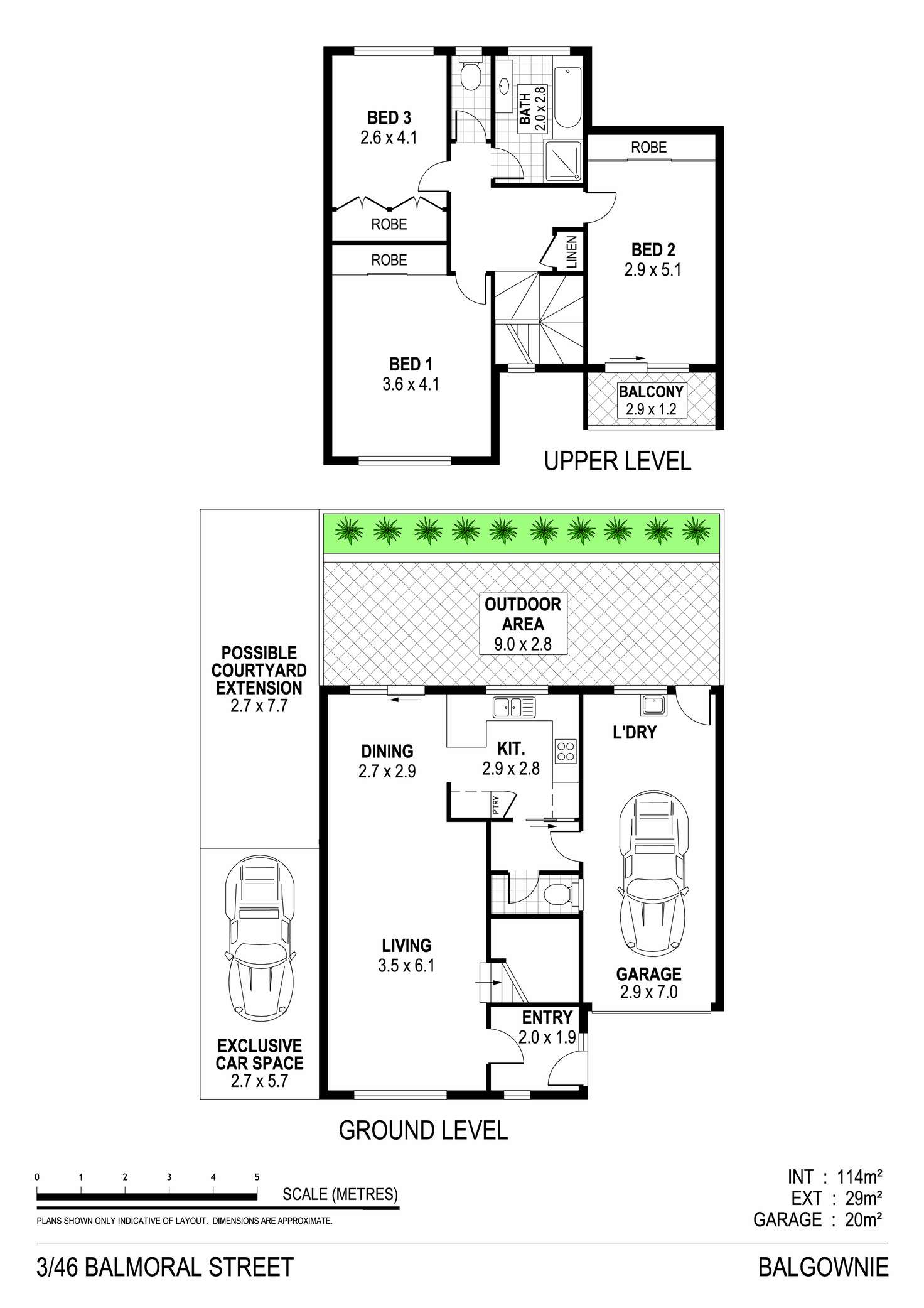 Floorplan of Homely townhouse listing, 3/46 Balmoral Street, Balgownie NSW 2519
