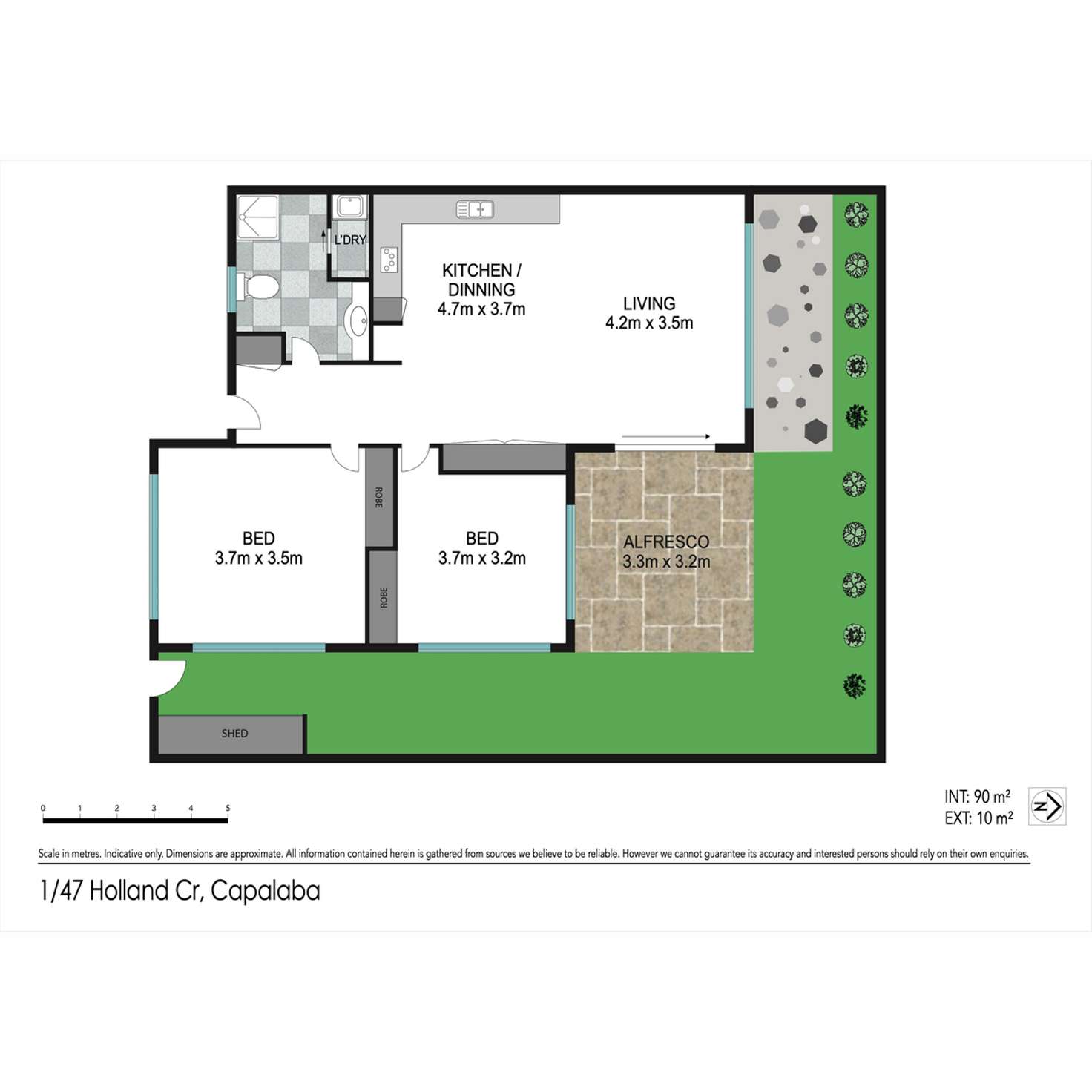 Floorplan of Homely unit listing, 1/47-49 Holland Crescent, Capalaba QLD 4157