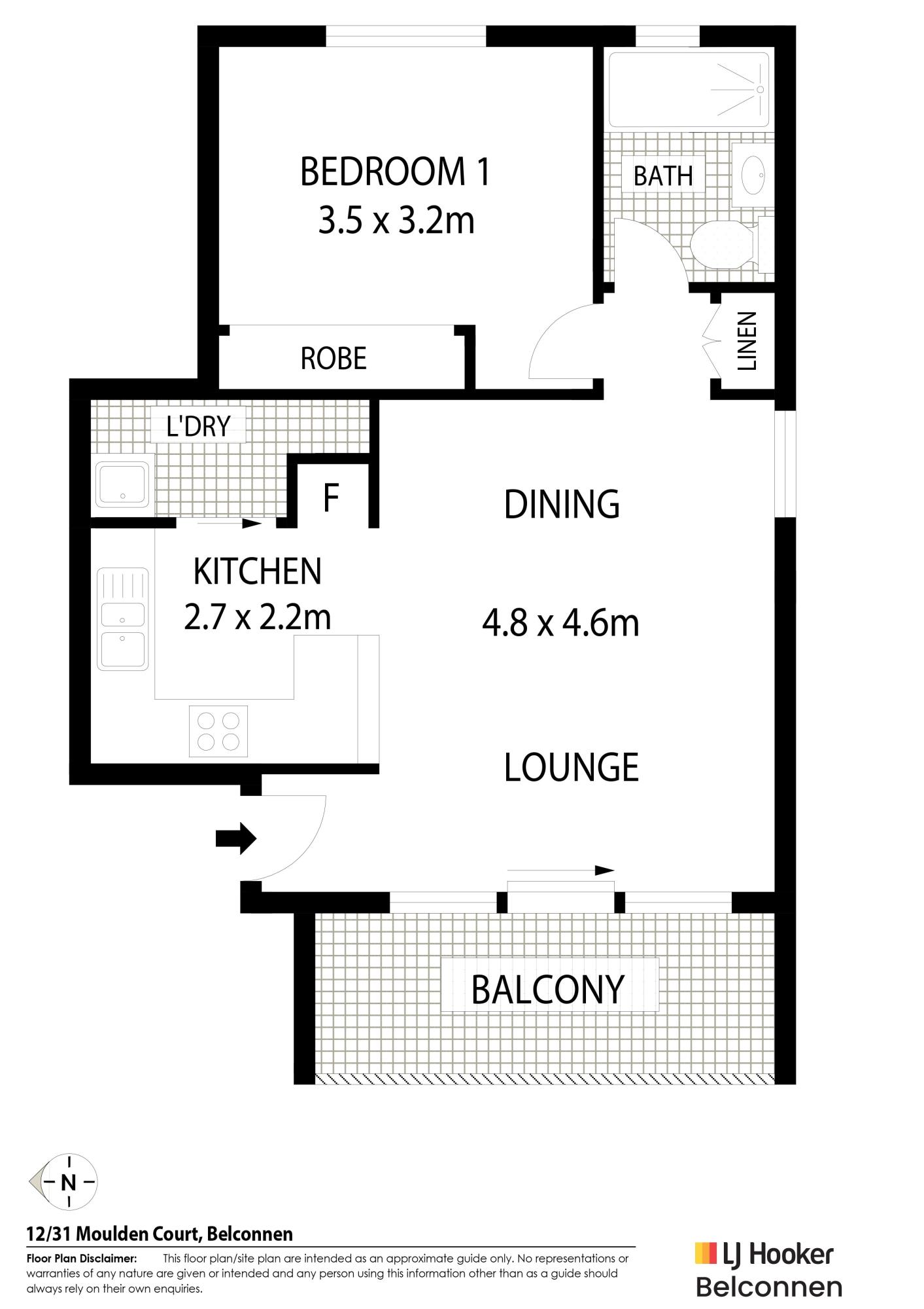 Floorplan of Homely apartment listing, 12/31 Moulden Court, Belconnen ACT 2617