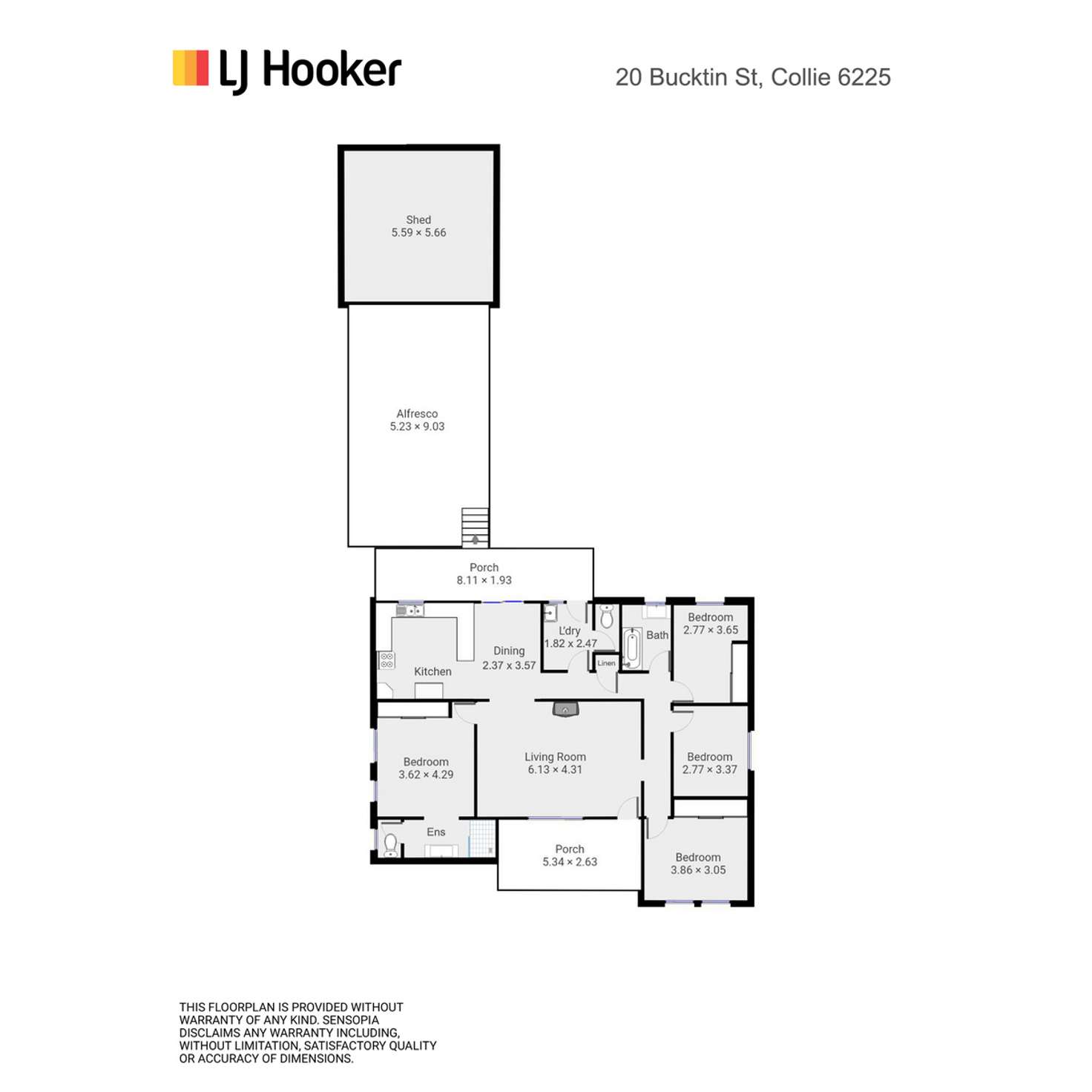 Floorplan of Homely house listing, 20 Bucktin Street, Collie WA 6225