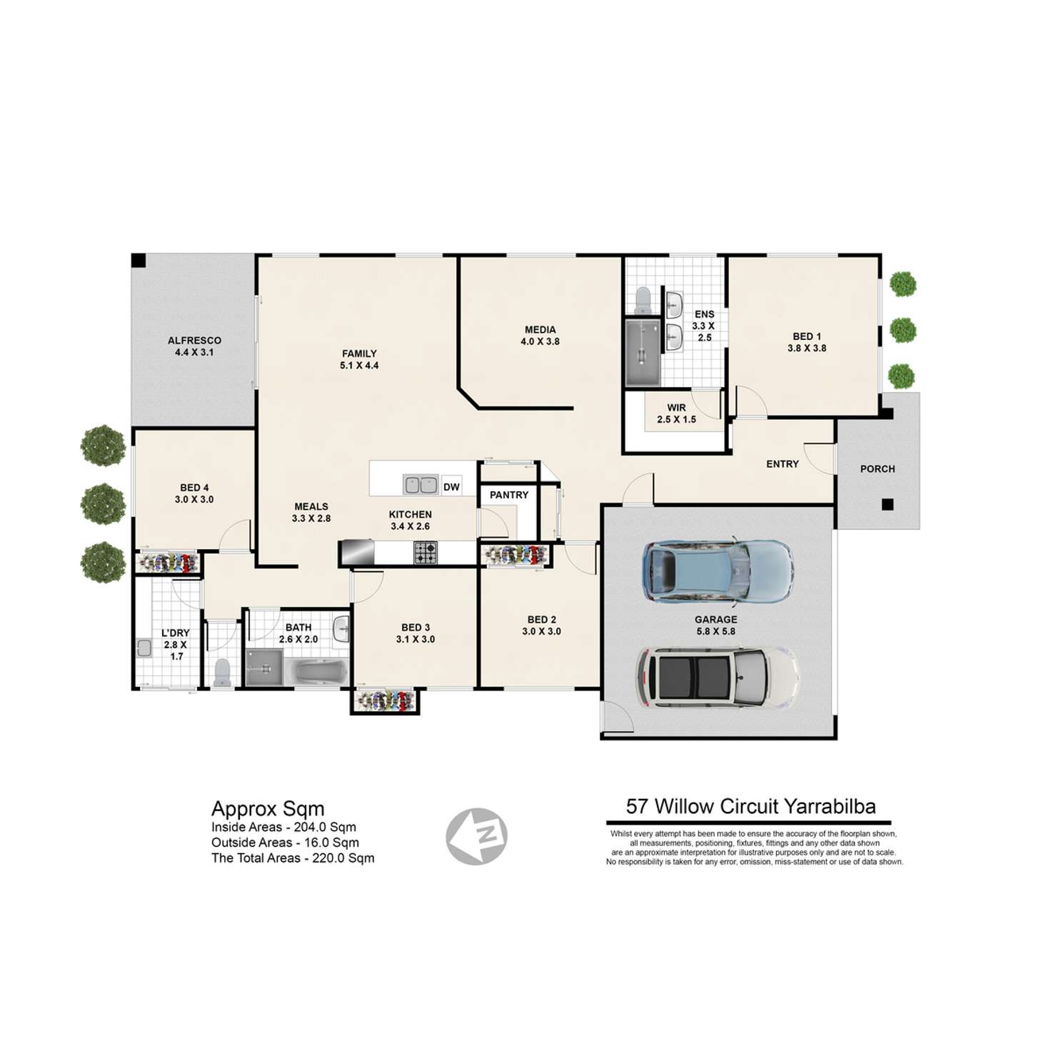 Floorplan of Homely house listing, 57 Willow Circuit, Yarrabilba QLD 4207