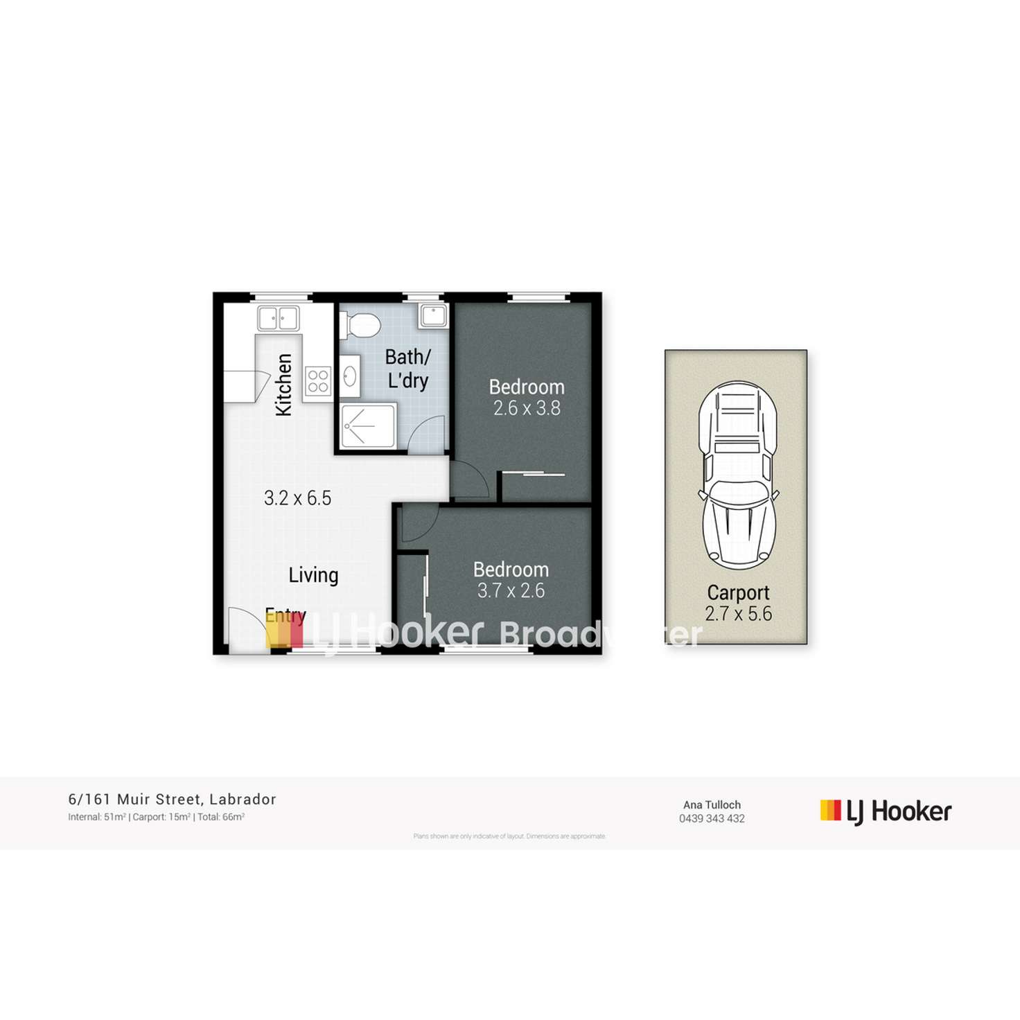 Floorplan of Homely unit listing, 6/161 Muir Street, Labrador QLD 4215