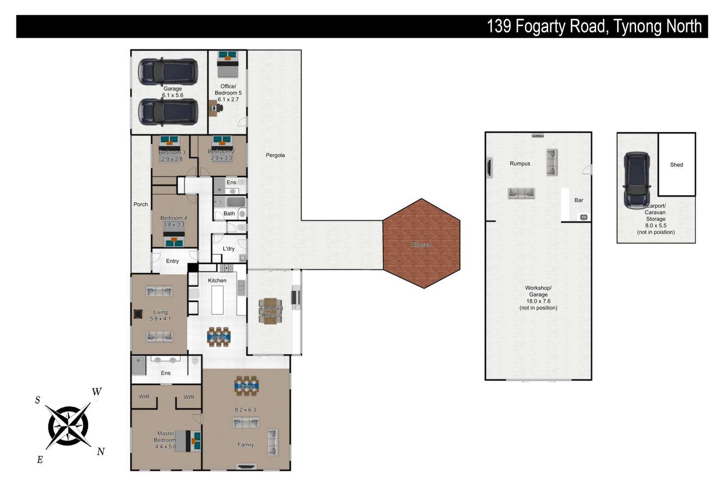 Floorplan of Homely acreageSemiRural listing, 139 Fogarty Road, Tynong North VIC 3813