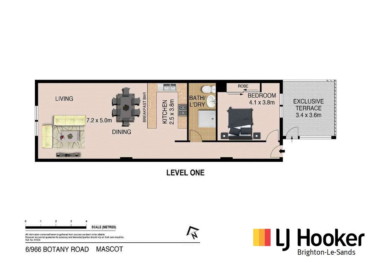Floorplan of Homely apartment listing, 6/966 Botany Road, Mascot NSW 2020