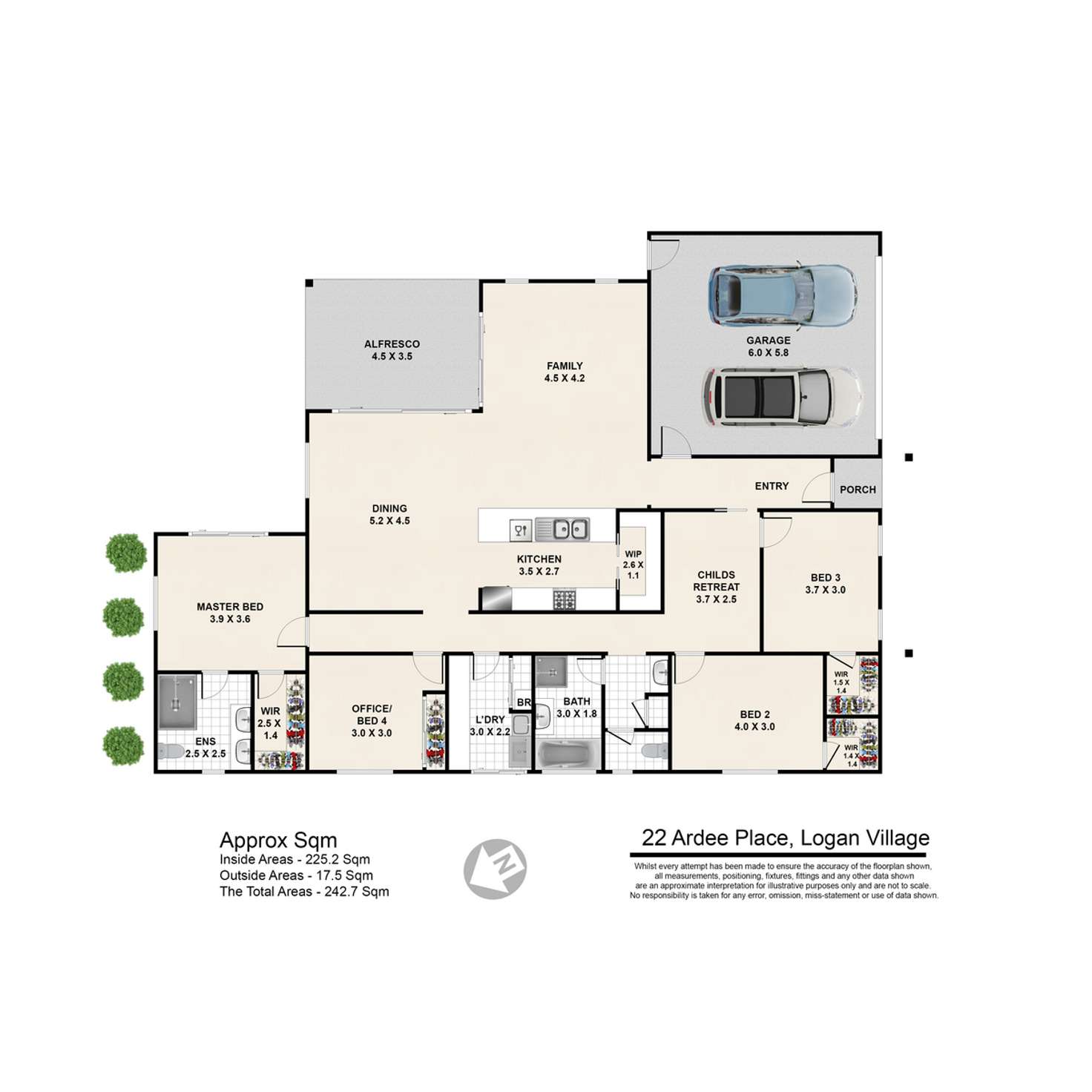 Floorplan of Homely house listing, 22 Ardee Place, Logan Village QLD 4207