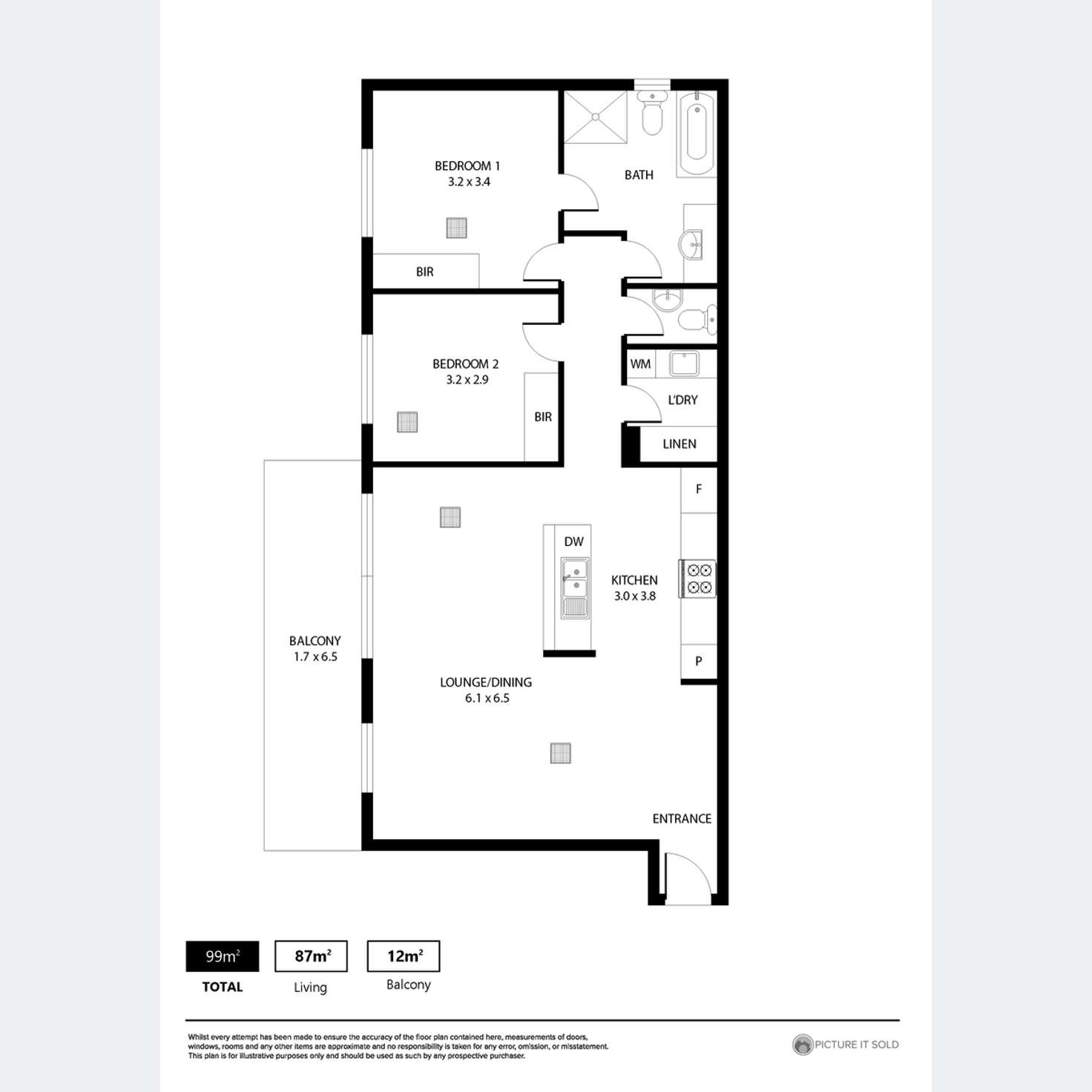 Floorplan of Homely apartment listing, 209/25 Warner Avenue, Findon SA 5023
