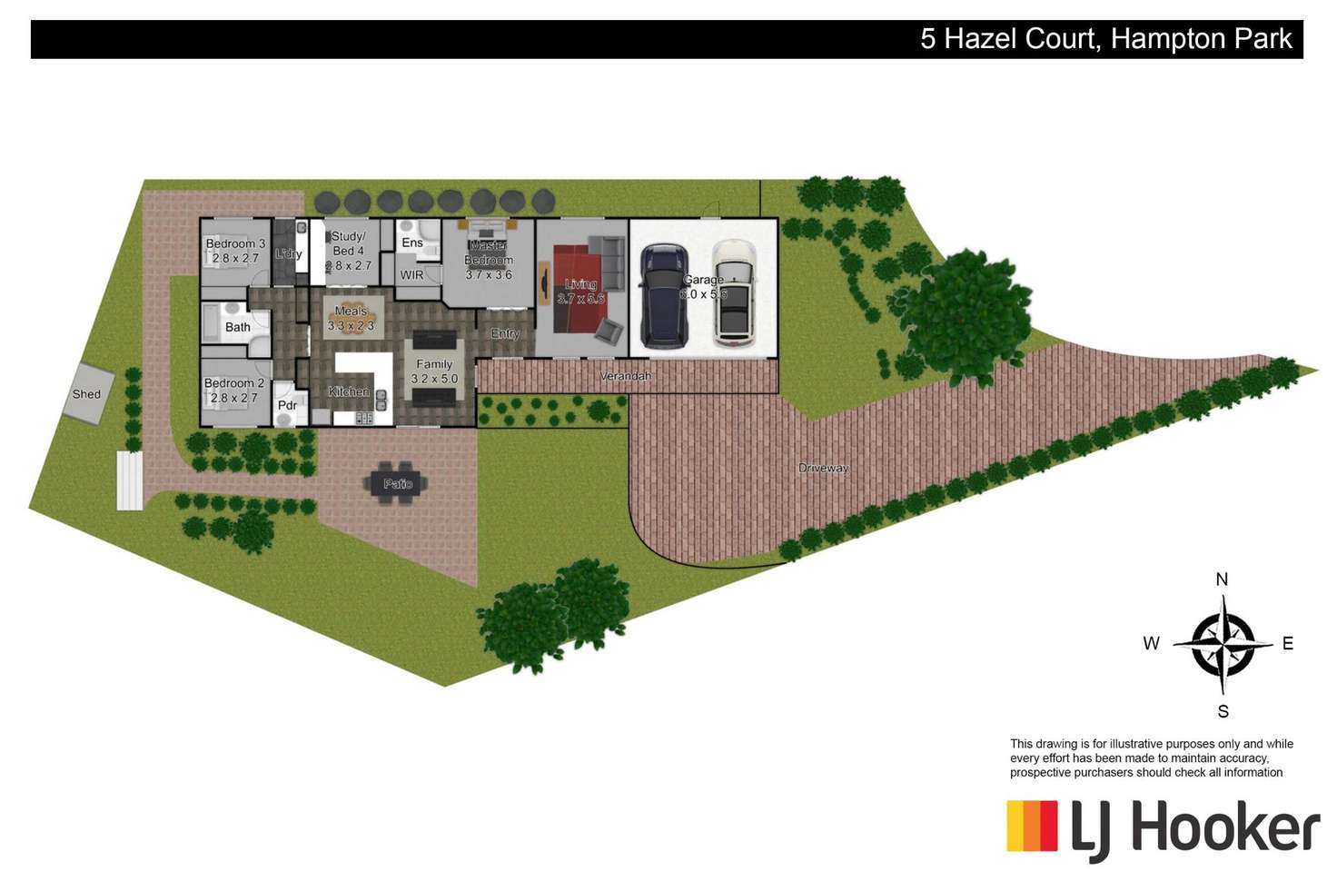 Floorplan of Homely house listing, 5 Hazel Court, Hampton Park VIC 3976