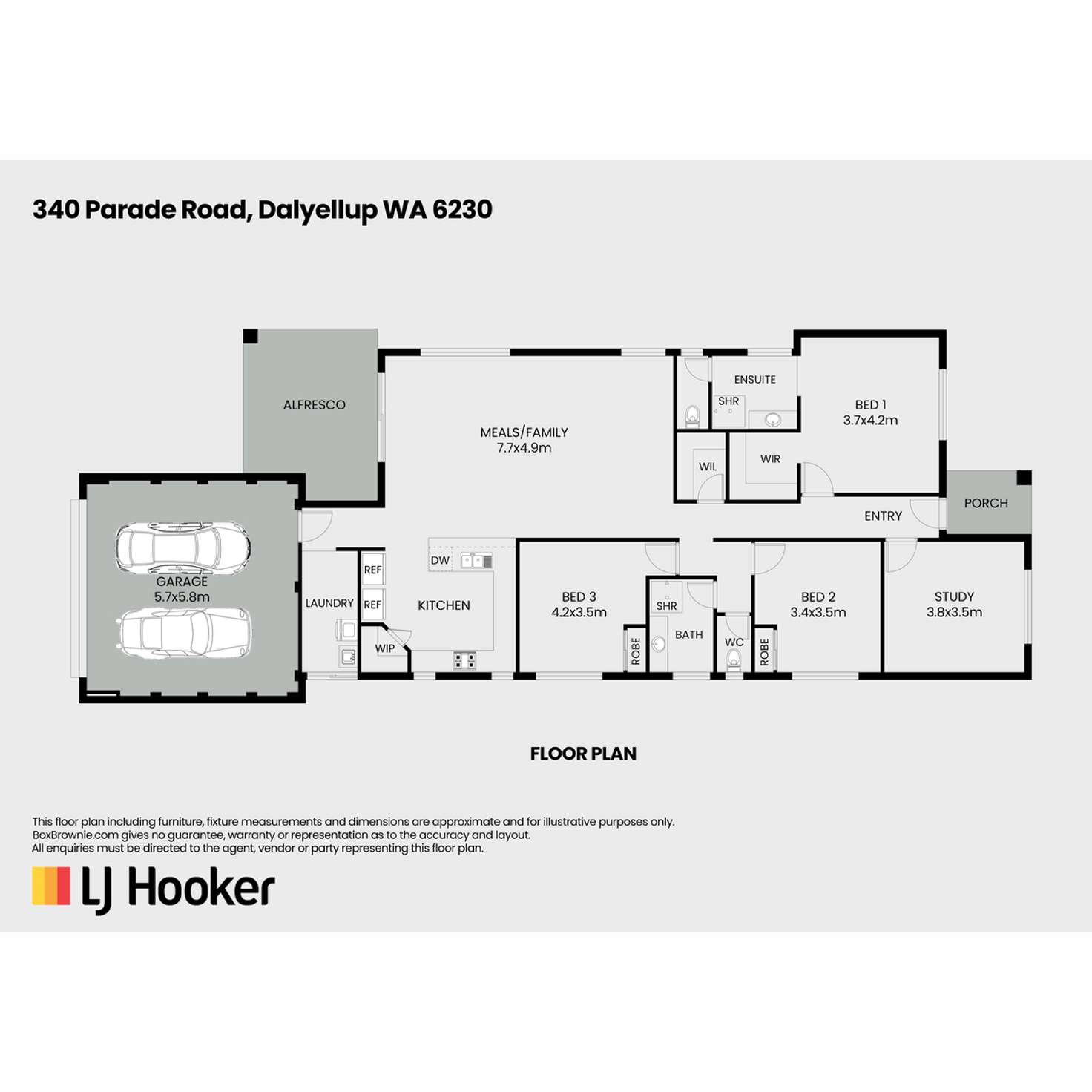 Floorplan of Homely house listing, 340 Parade Road, Dalyellup WA 6230