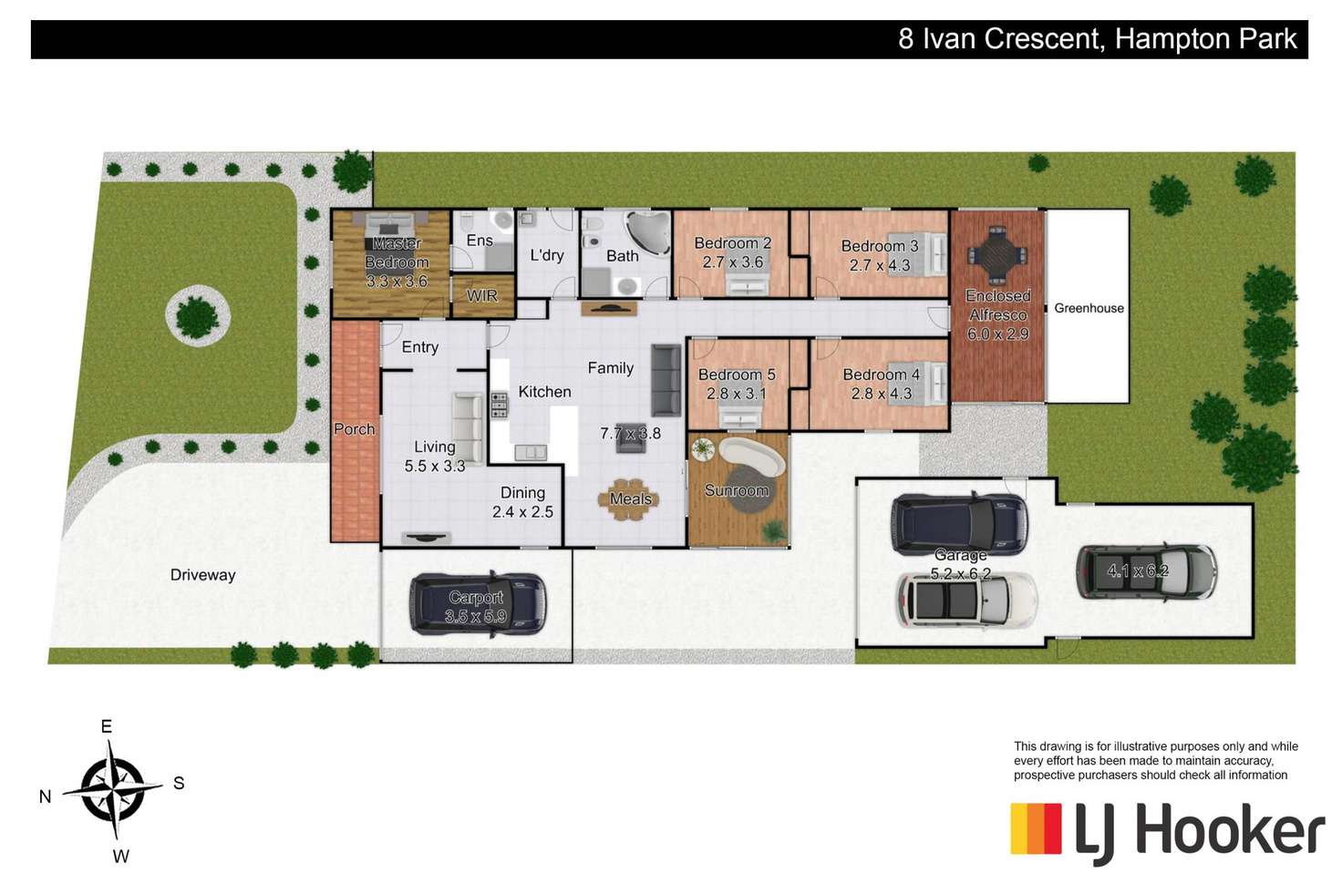Floorplan of Homely house listing, 8 Ivan Crescent, Hampton Park VIC 3976