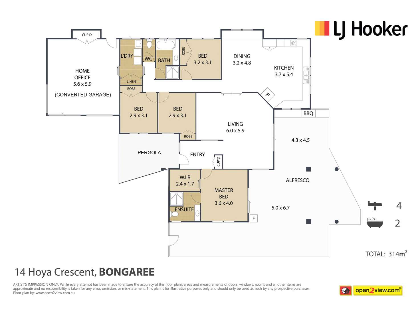 Floorplan of Homely house listing, 14 Hoya Crescent, Bongaree QLD 4507