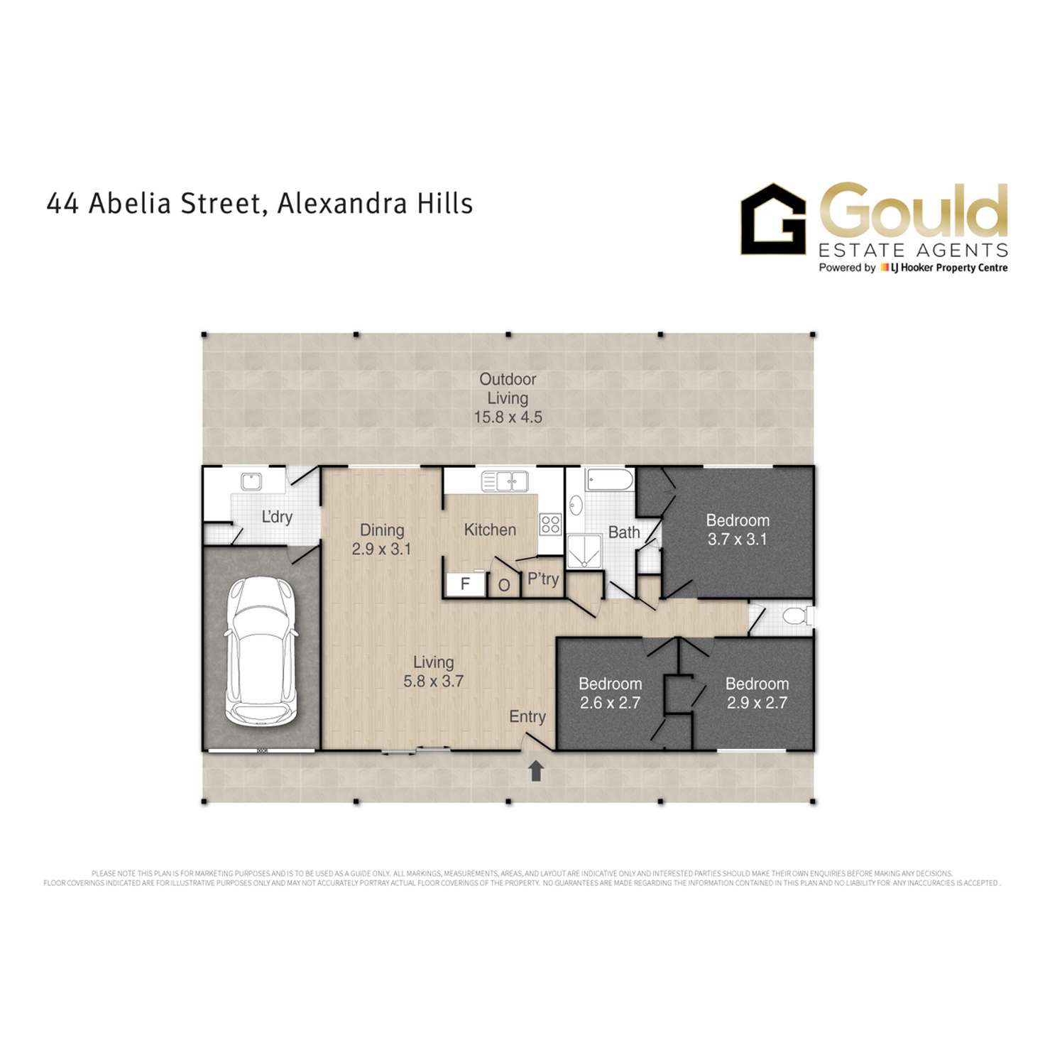 Floorplan of Homely house listing, 44 Abelia Street, Alexandra Hills QLD 4161