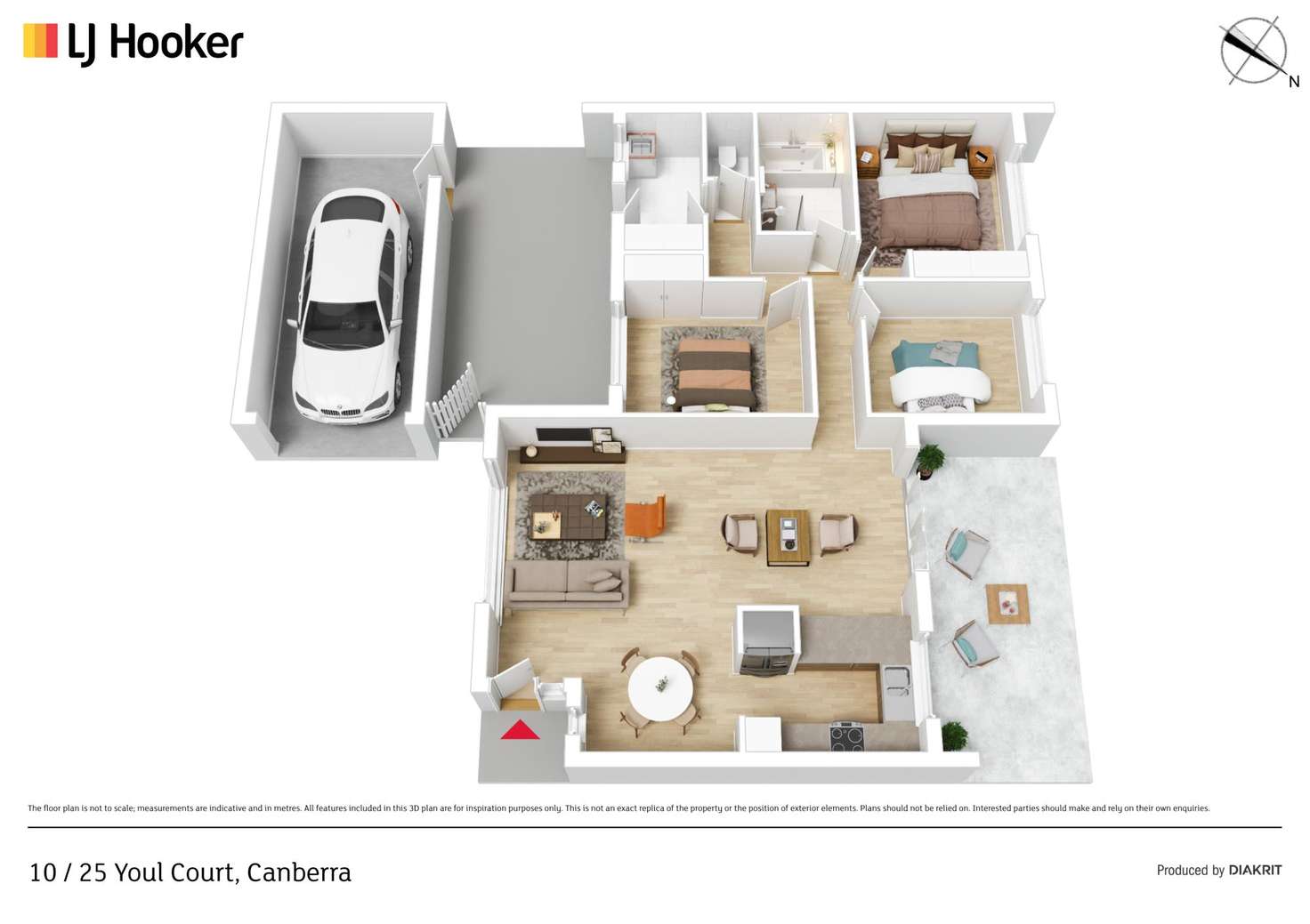 Floorplan of Homely townhouse listing, 10/25 Youl Court, Banks ACT 2906