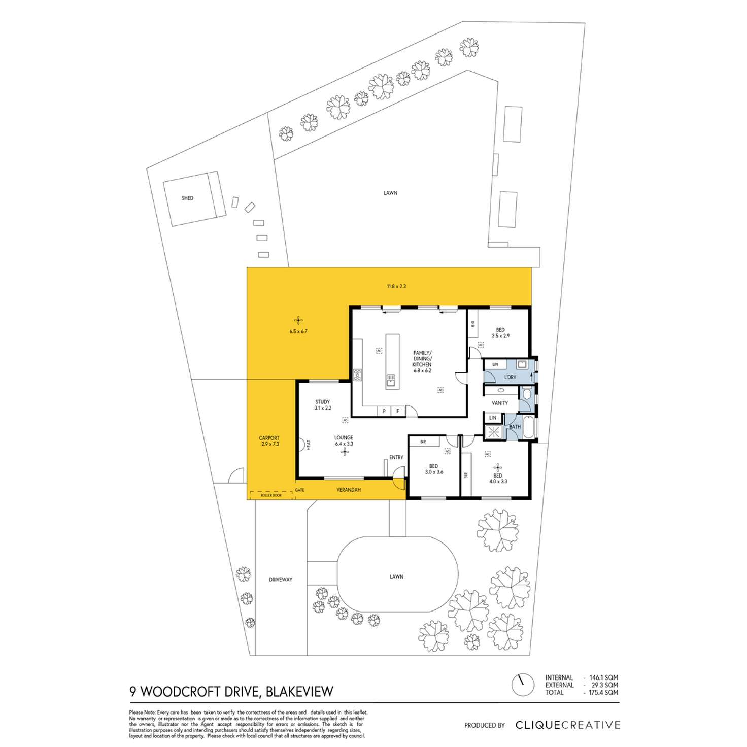 Floorplan of Homely house listing, 9 Woodcroft Drive, Blakeview SA 5114