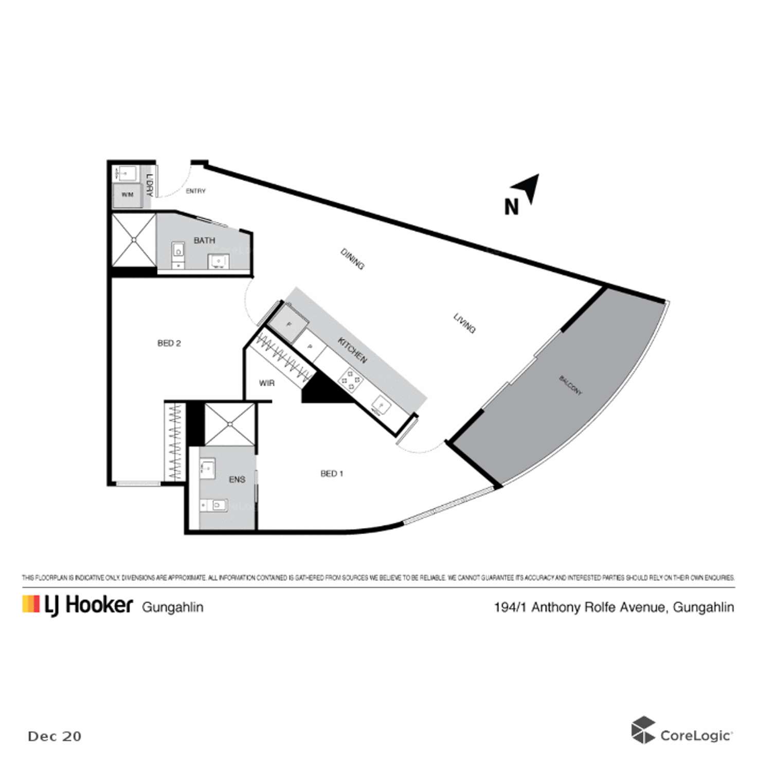 Floorplan of Homely apartment listing, 194/1 Anthony Rolfe Avenue, Gungahlin ACT 2912