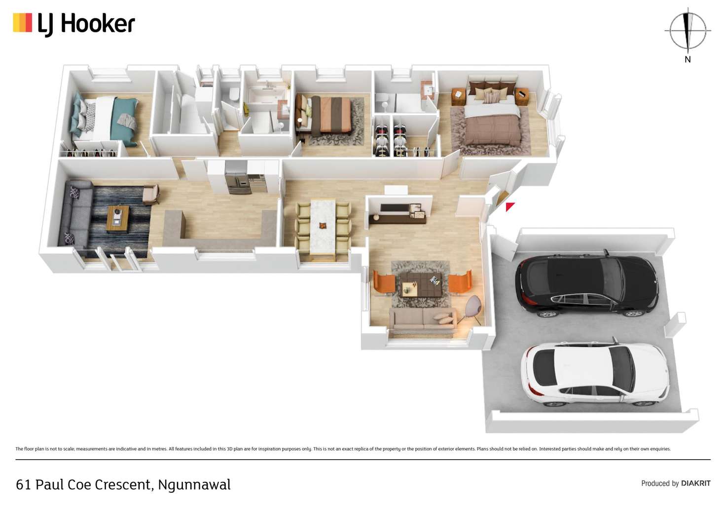 Floorplan of Homely house listing, 61 Paul Coe Crescent, Ngunnawal ACT 2913