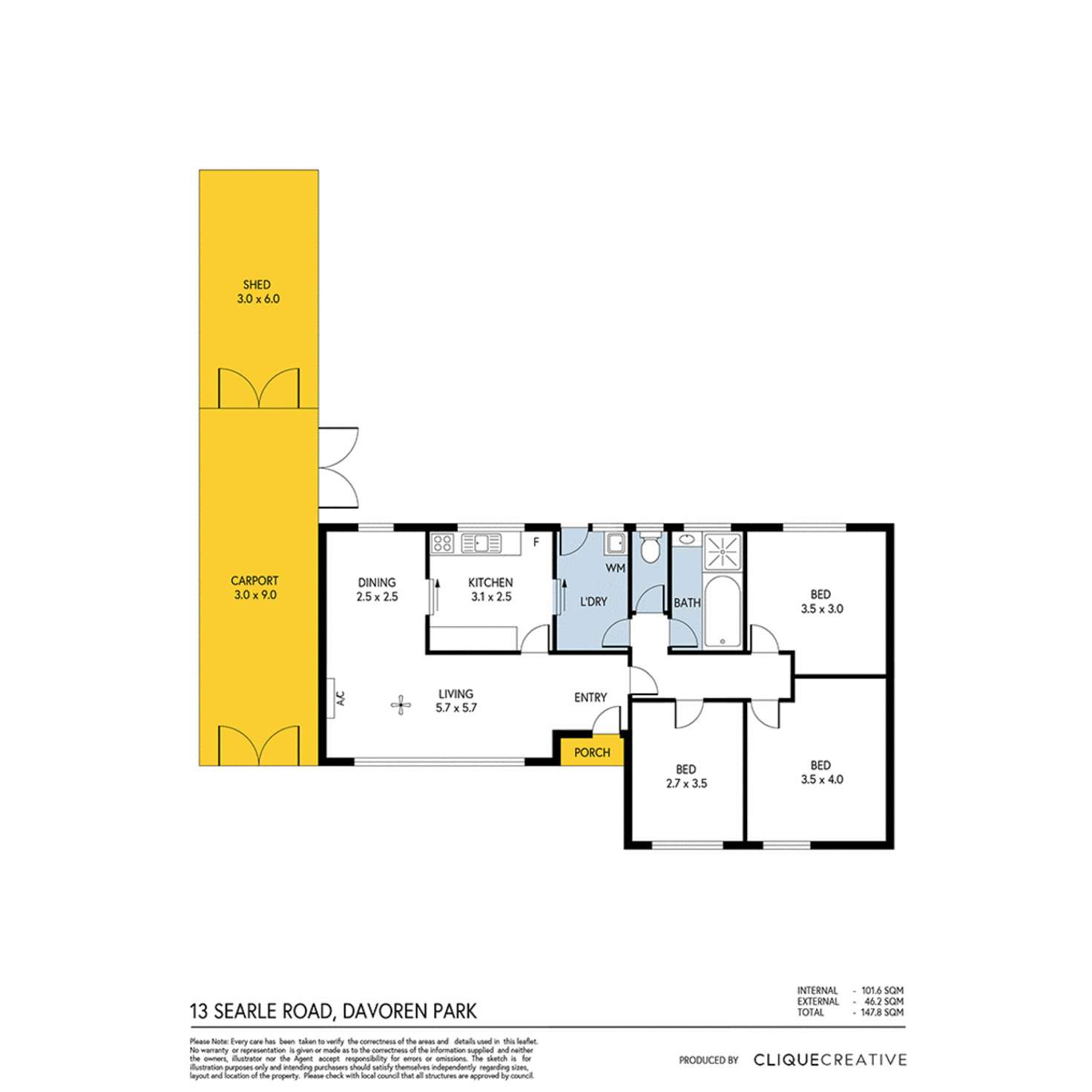 Floorplan of Homely house listing, 13 Searle Road, Davoren Park SA 5113