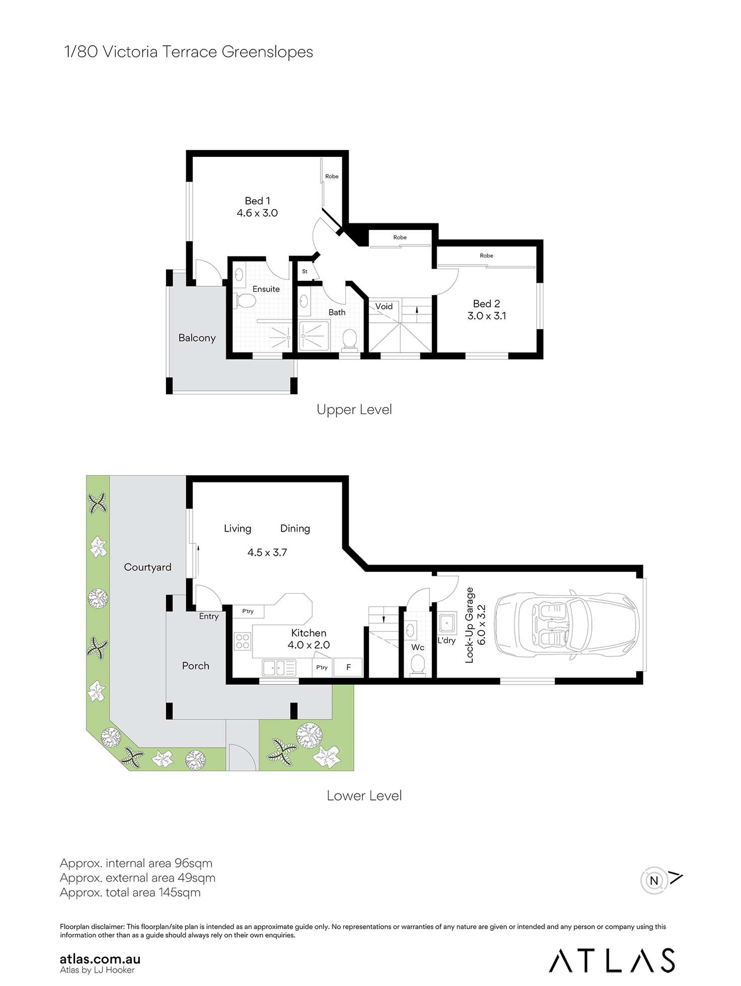 Floorplan of Homely townhouse listing, 1/80 Victoria Terrace, Greenslopes QLD 4120