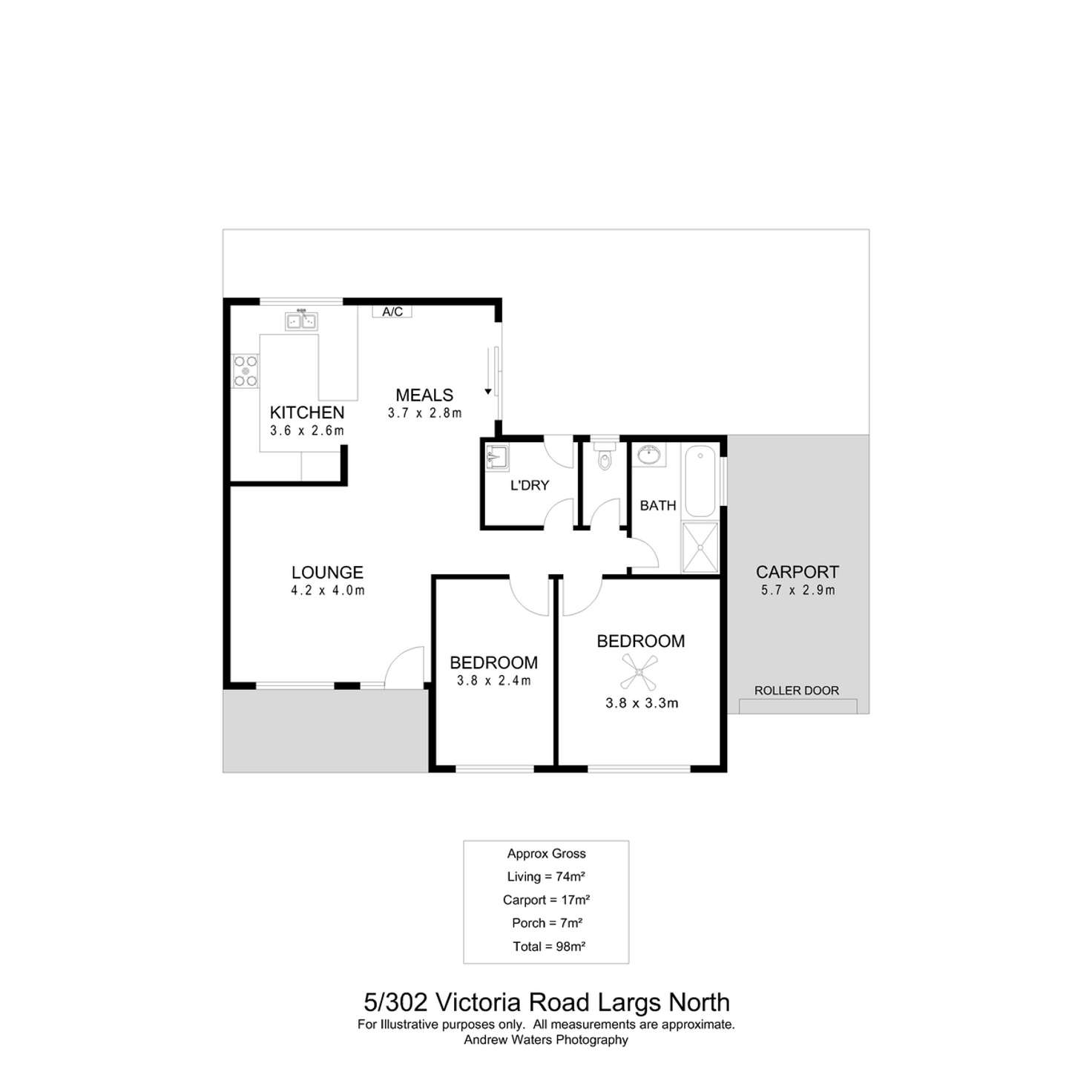 Floorplan of Homely unit listing, 5/302 Victoria Road, Largs North SA 5016