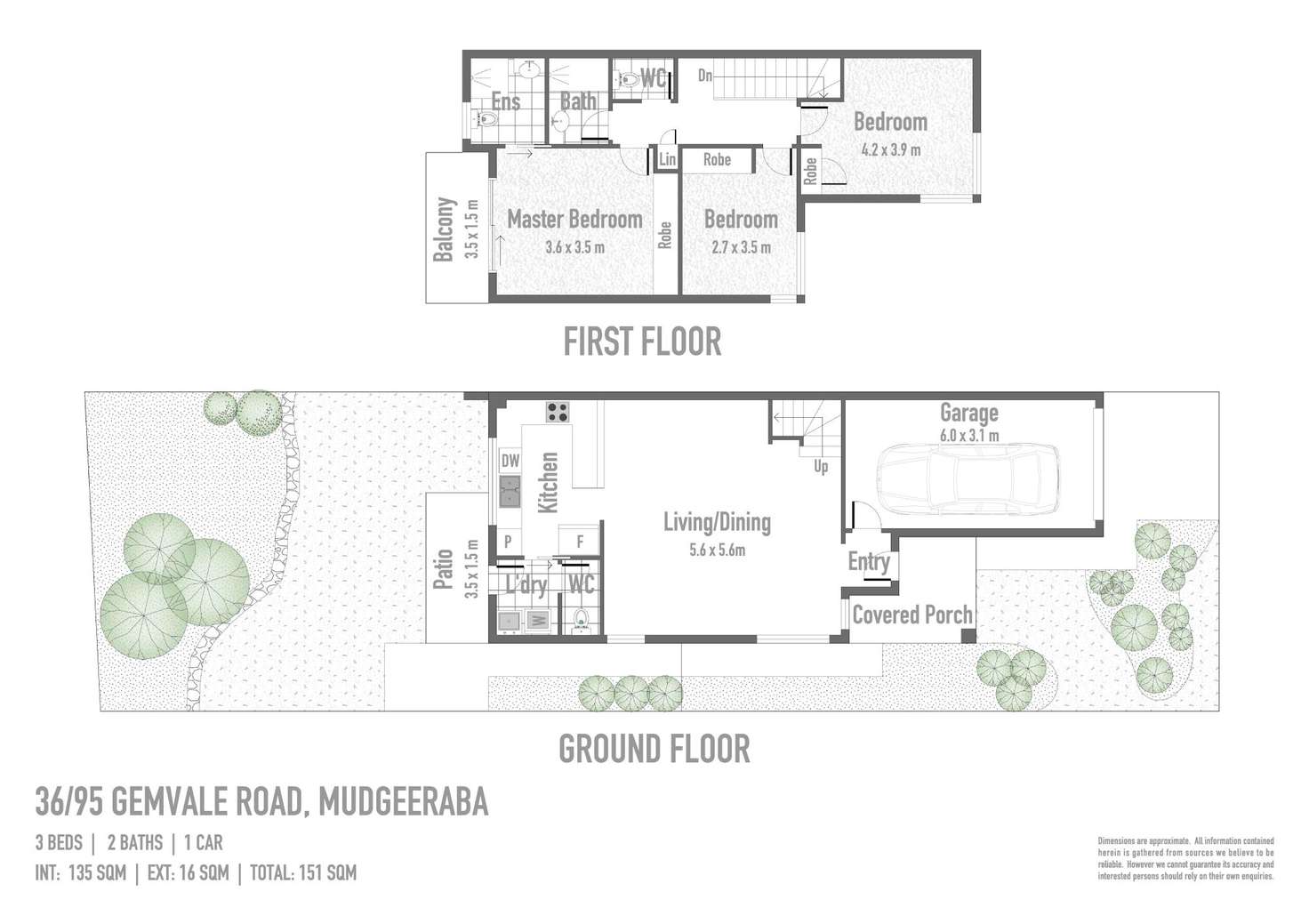 Floorplan of Homely townhouse listing, 36/95 Gemvale Road, Mudgeeraba QLD 4213