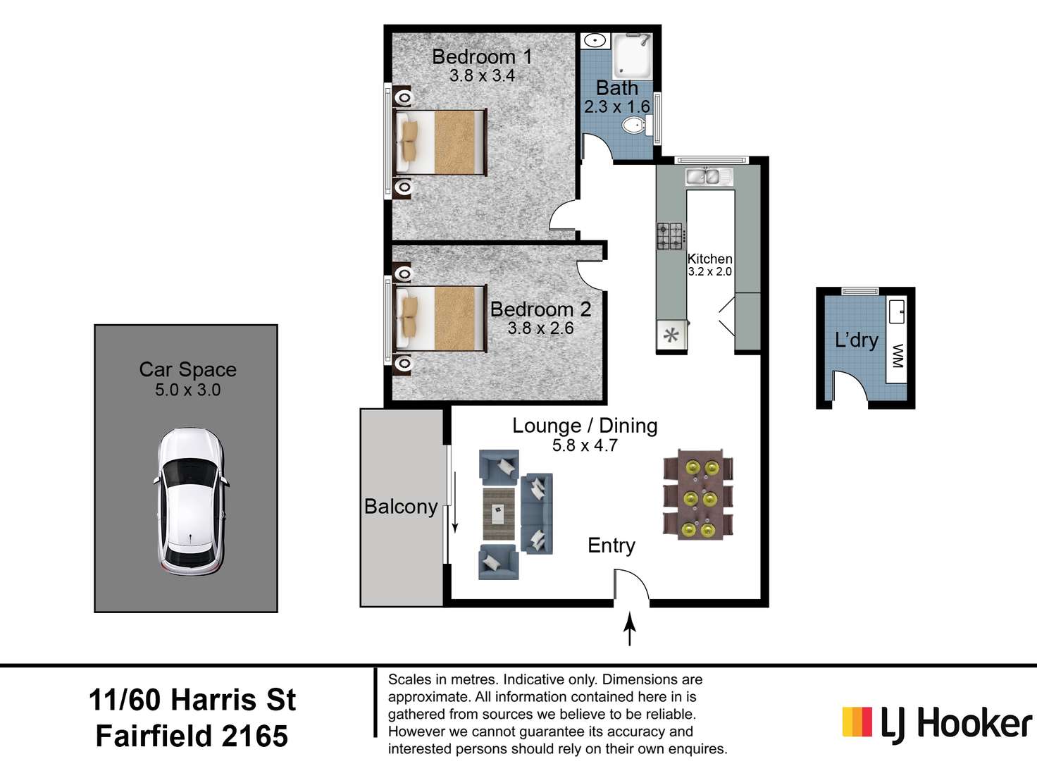 Floorplan of Homely unit listing, 11/60 Harris Street, Fairfield NSW 2165
