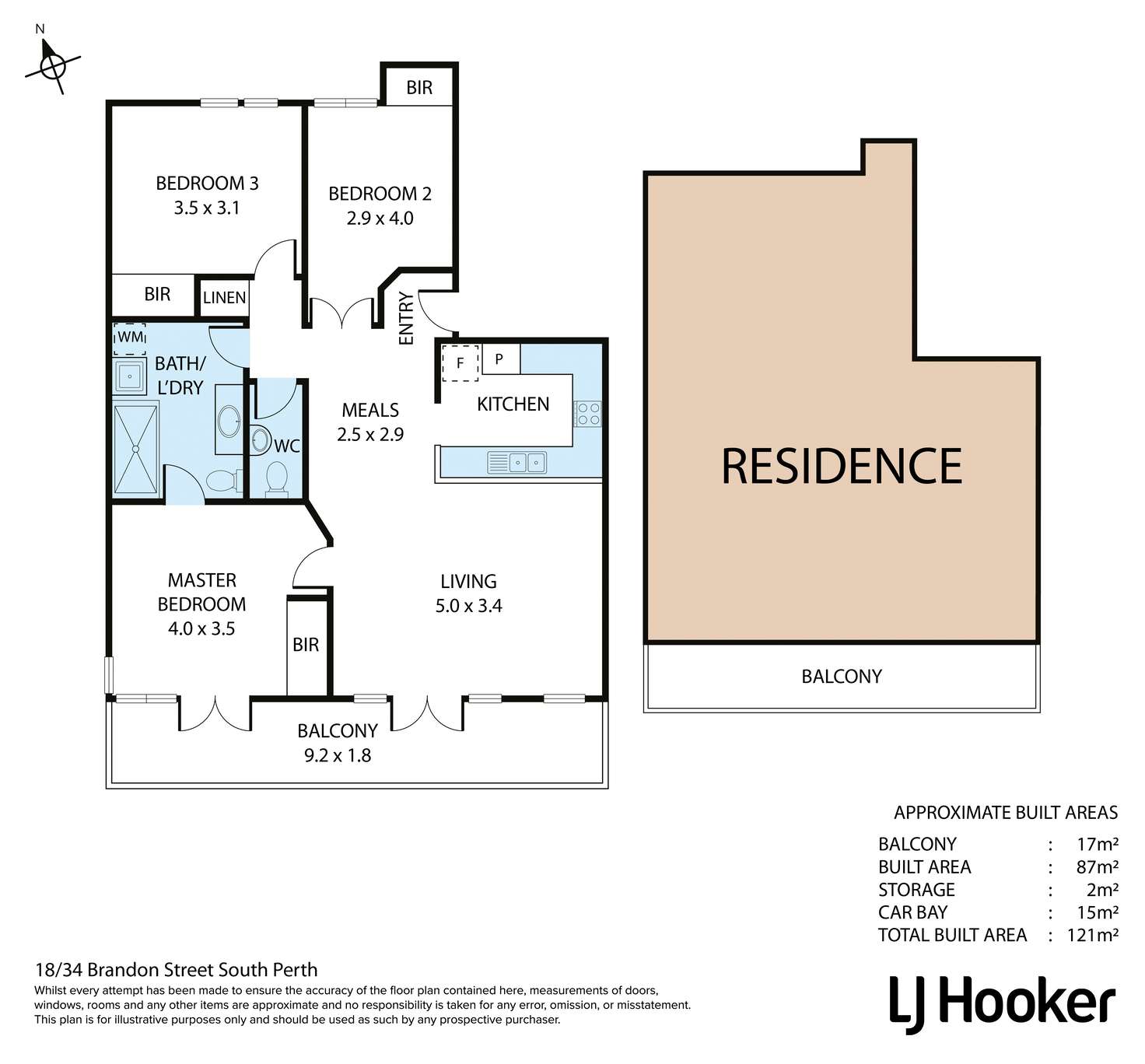Floorplan of Homely apartment listing, 18/34 Brandon Street, South Perth WA 6151
