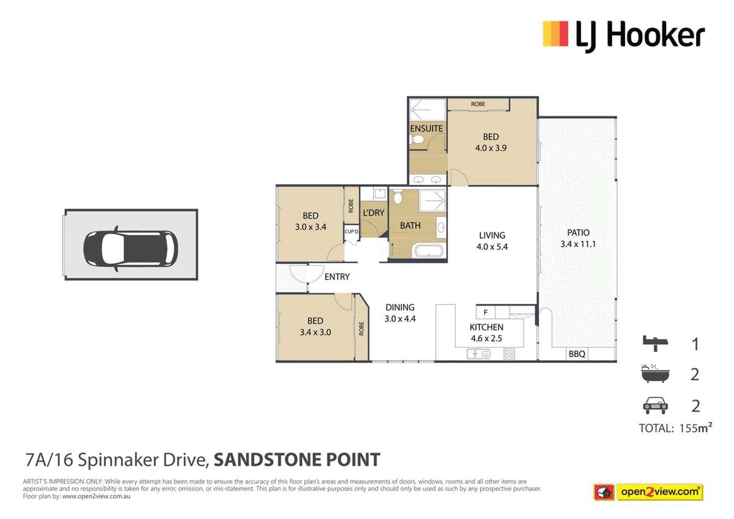 Floorplan of Homely unit listing, 7A/16 Spinnaker Drive, Sandstone Point QLD 4511