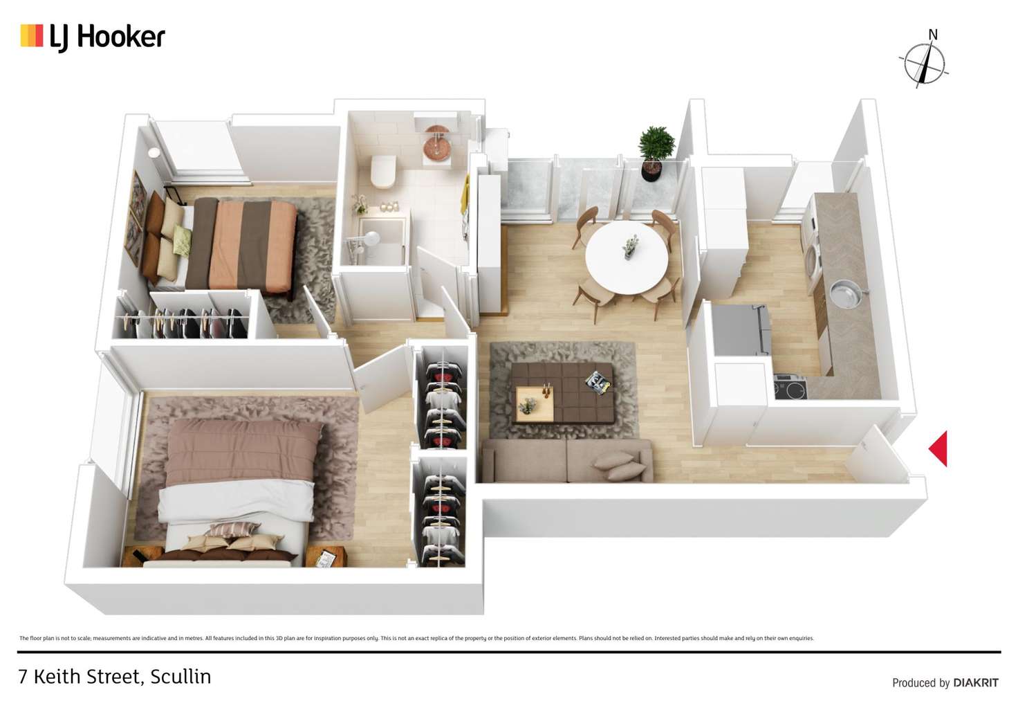 Floorplan of Homely unit listing, 1/7 Keith Street, Scullin ACT 2614