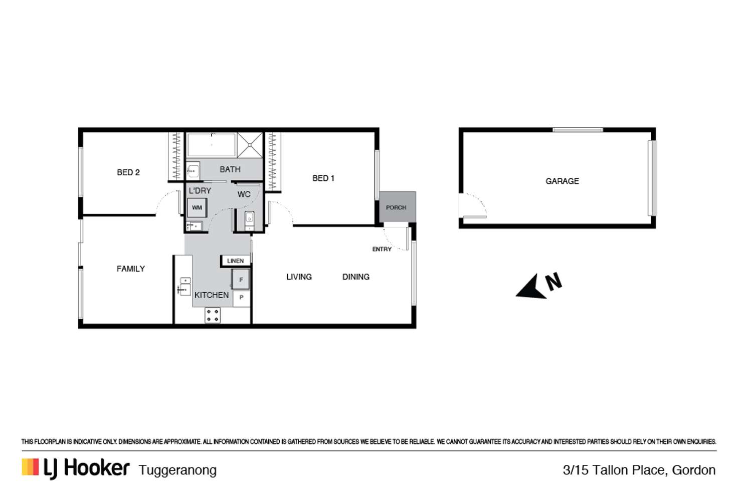 Floorplan of Homely townhouse listing, 3/15 Tallon Place, Gordon ACT 2906