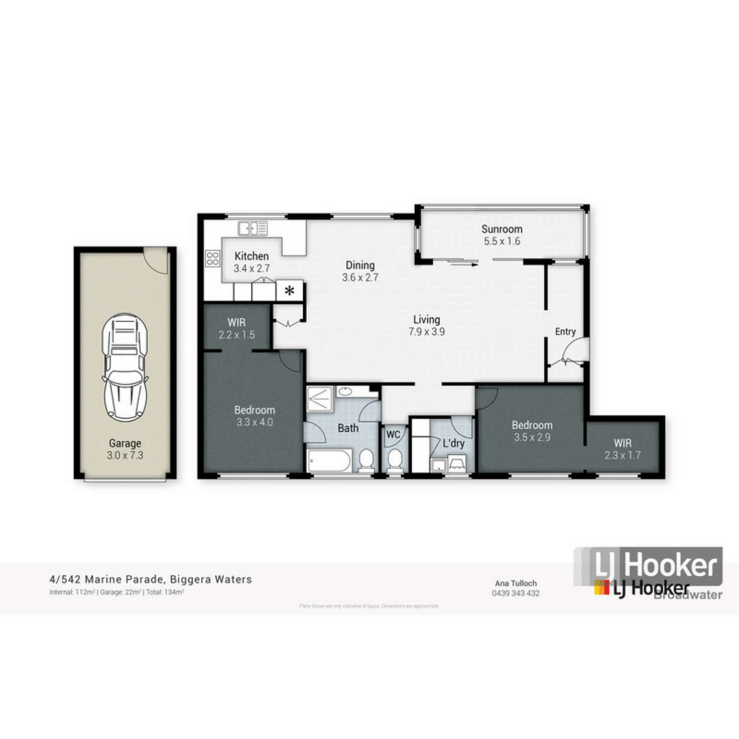 Floorplan of Homely apartment listing, 4/542 Marine Parade, Biggera Waters QLD 4216