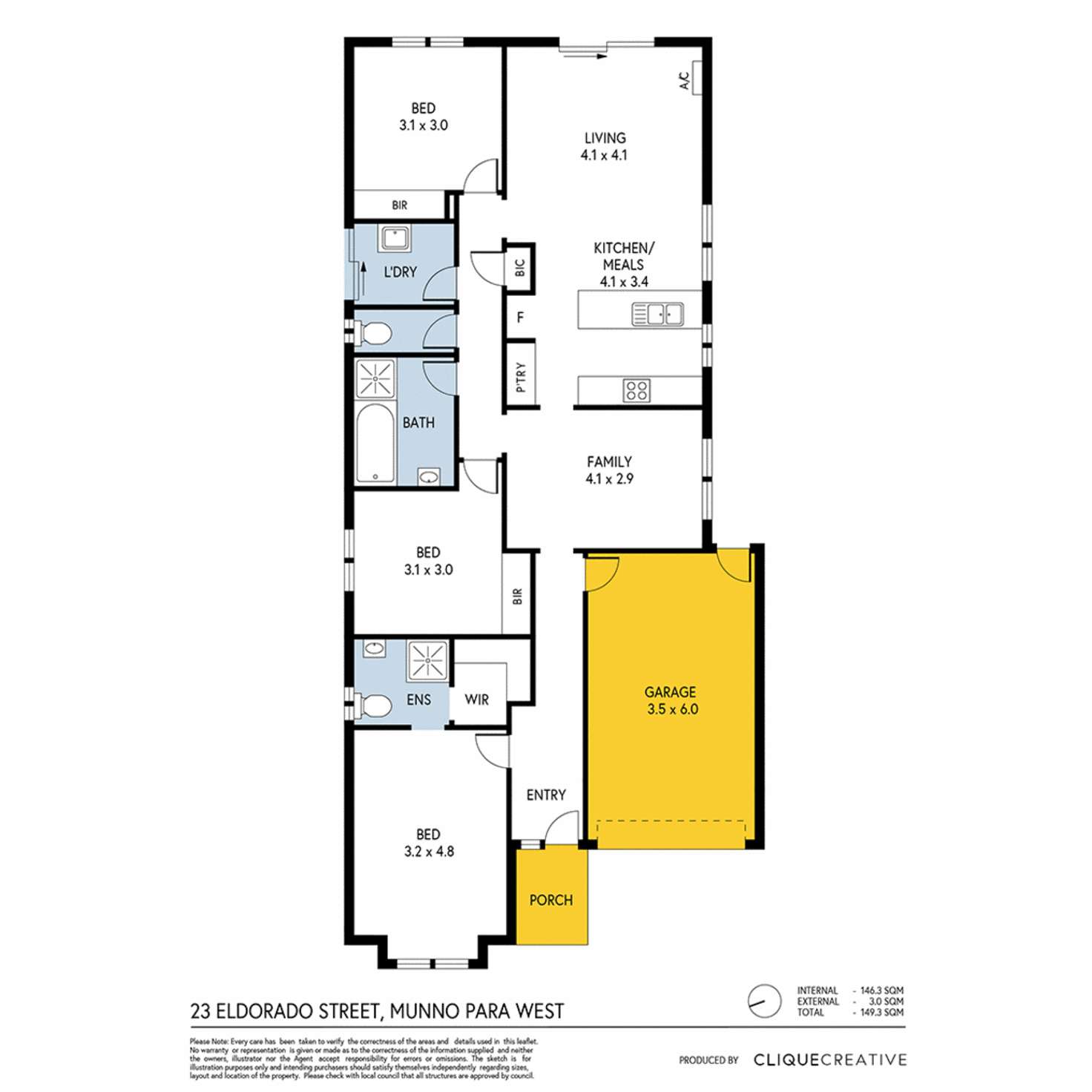 Floorplan of Homely house listing, 23 Eldorado Street, Munno Para West SA 5115
