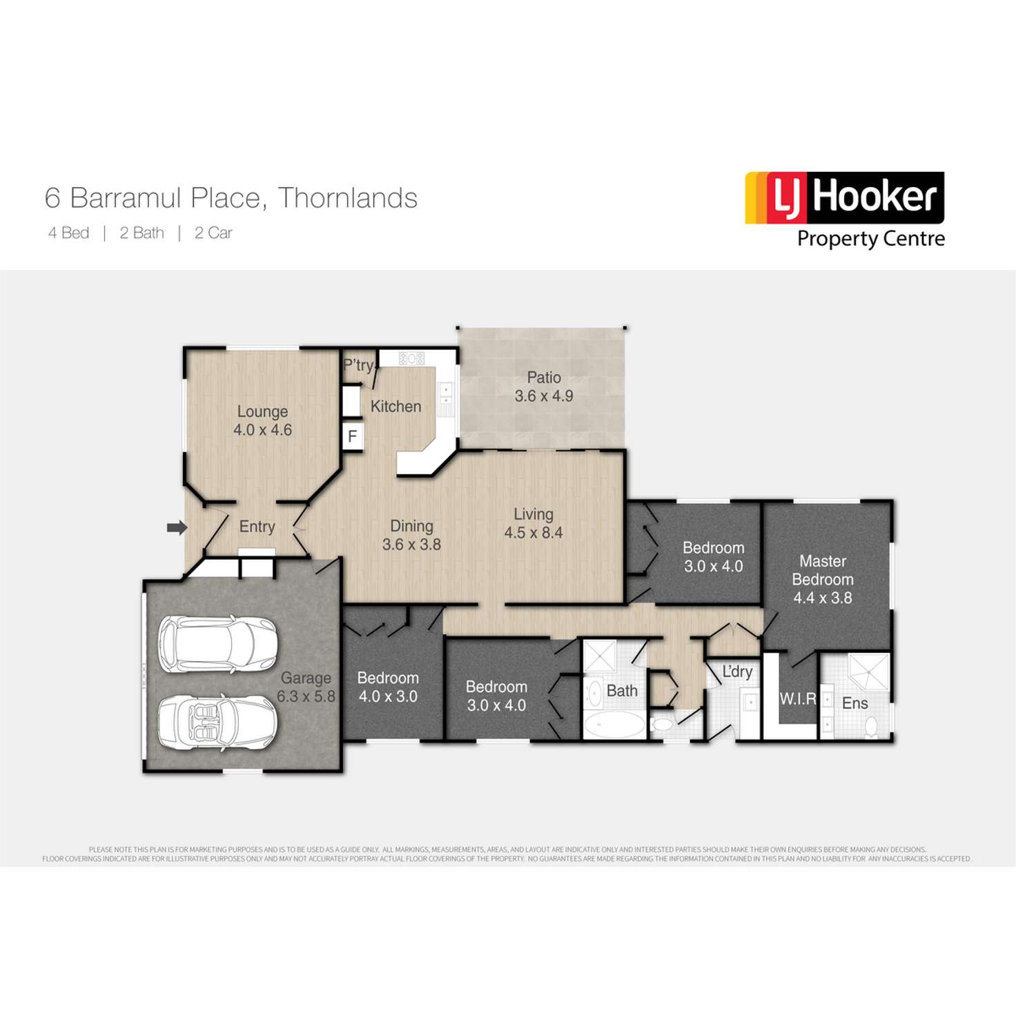 Floorplan of Homely house listing, 6 Barramul Place, Thornlands QLD 4164