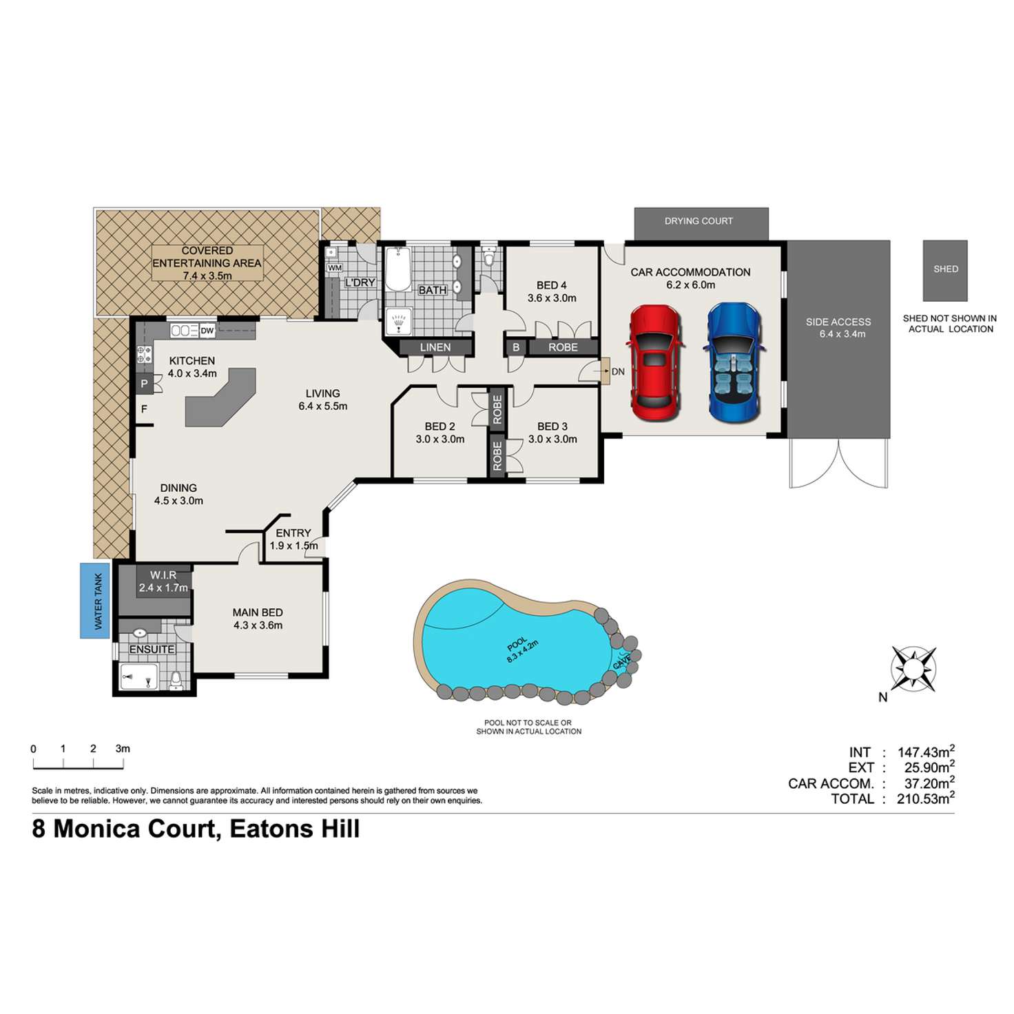 Floorplan of Homely house listing, 8 Monica Court, Eatons Hill QLD 4037