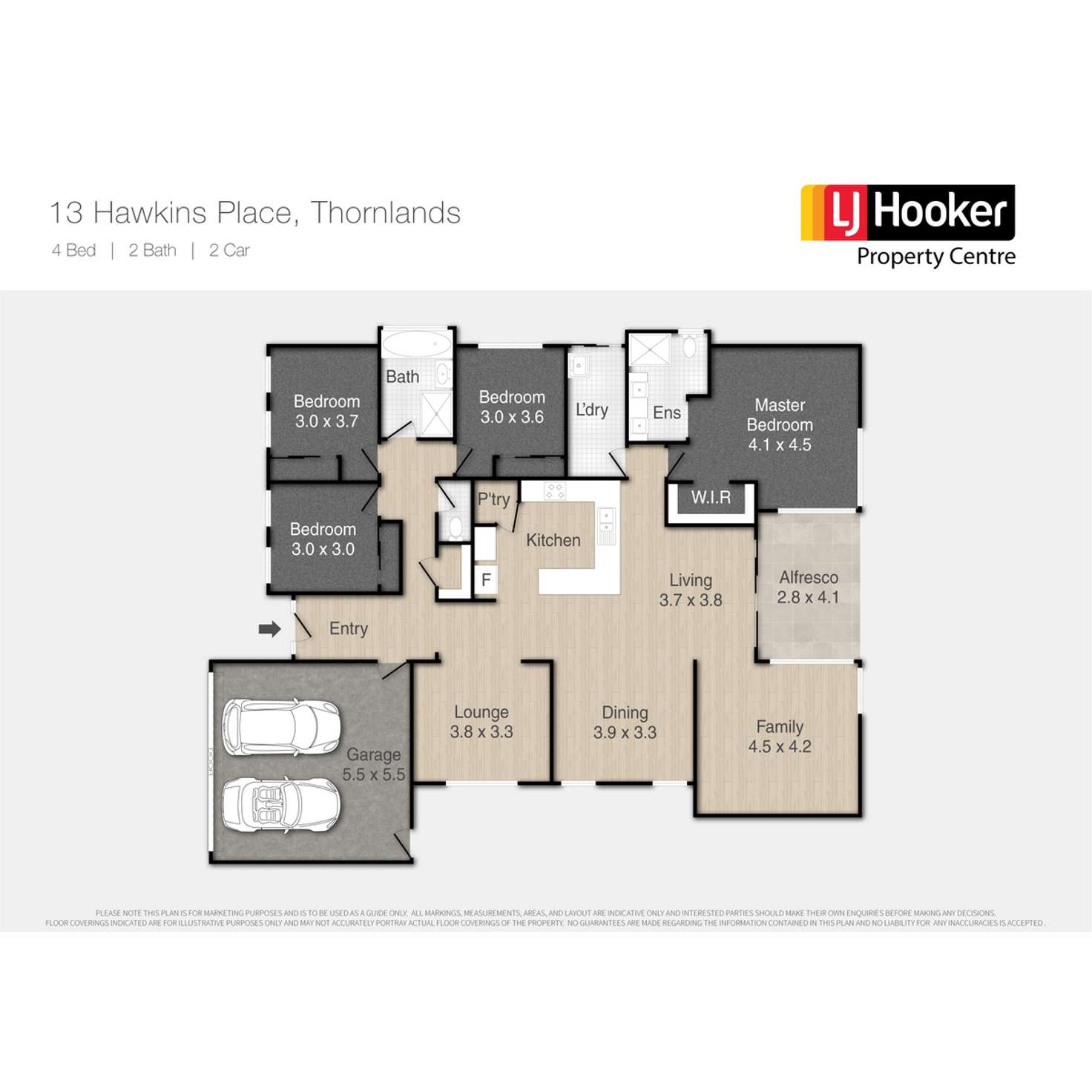 Floorplan of Homely house listing, 13 Hawkins Place, Thornlands QLD 4164