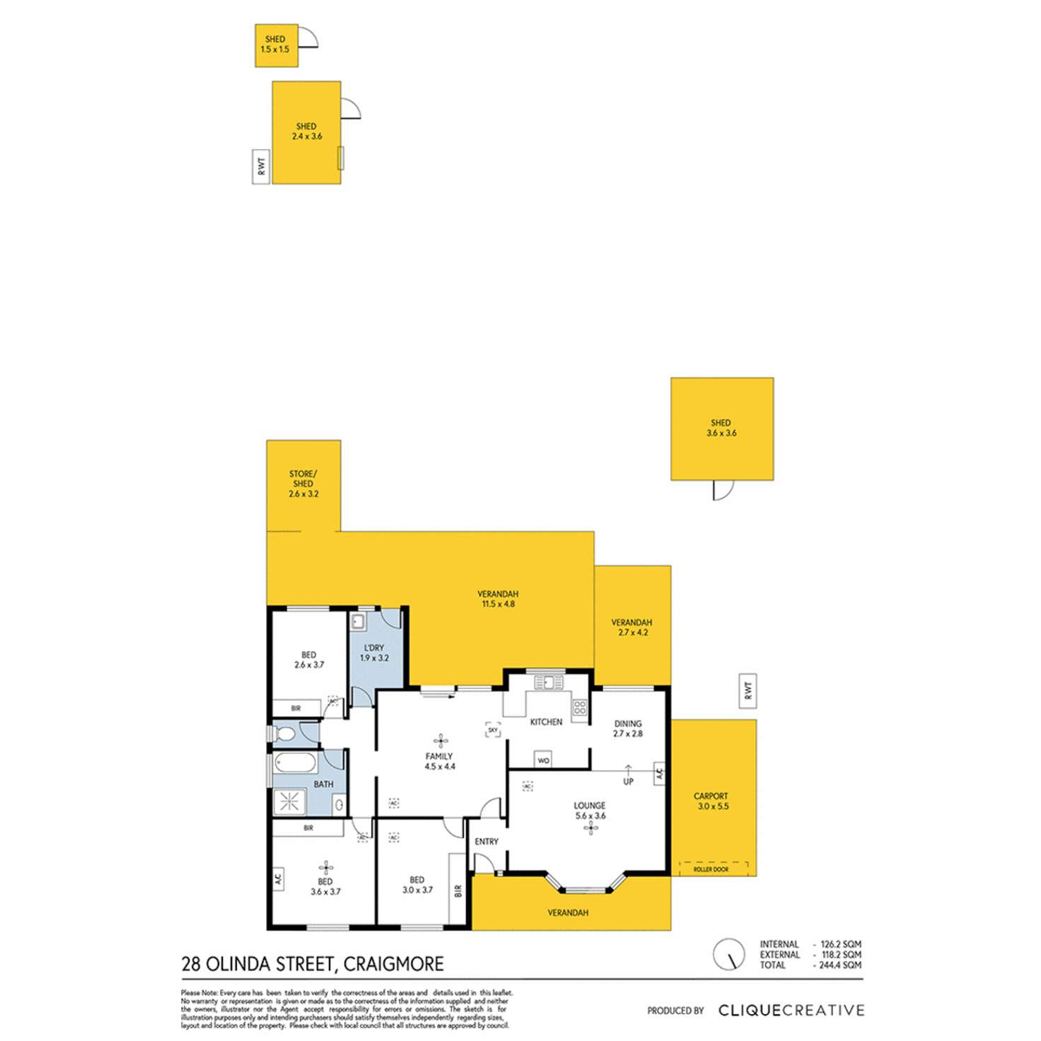 Floorplan of Homely house listing, 28 Olinda Street, Craigmore SA 5114