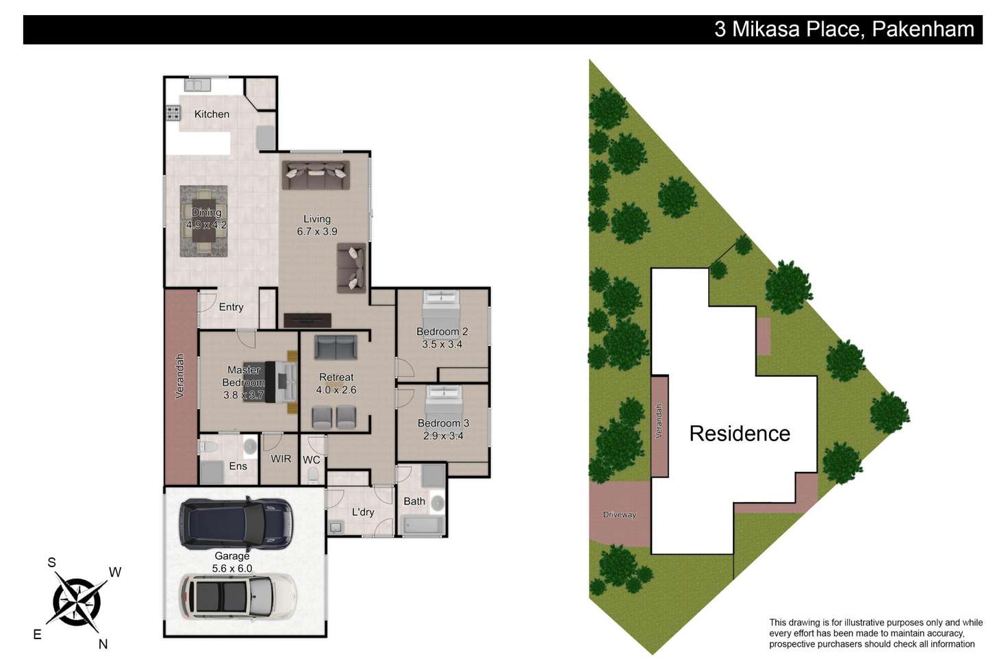 Floorplan of Homely house listing, 3 Mikasa Place, Pakenham VIC 3810