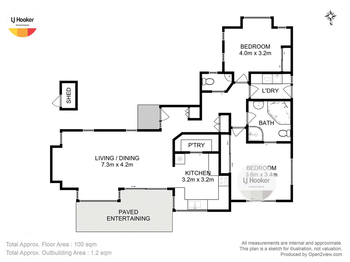 Floorplan of Homely unit listing, Unit 1/12 Staff Road, Electrona TAS 7054