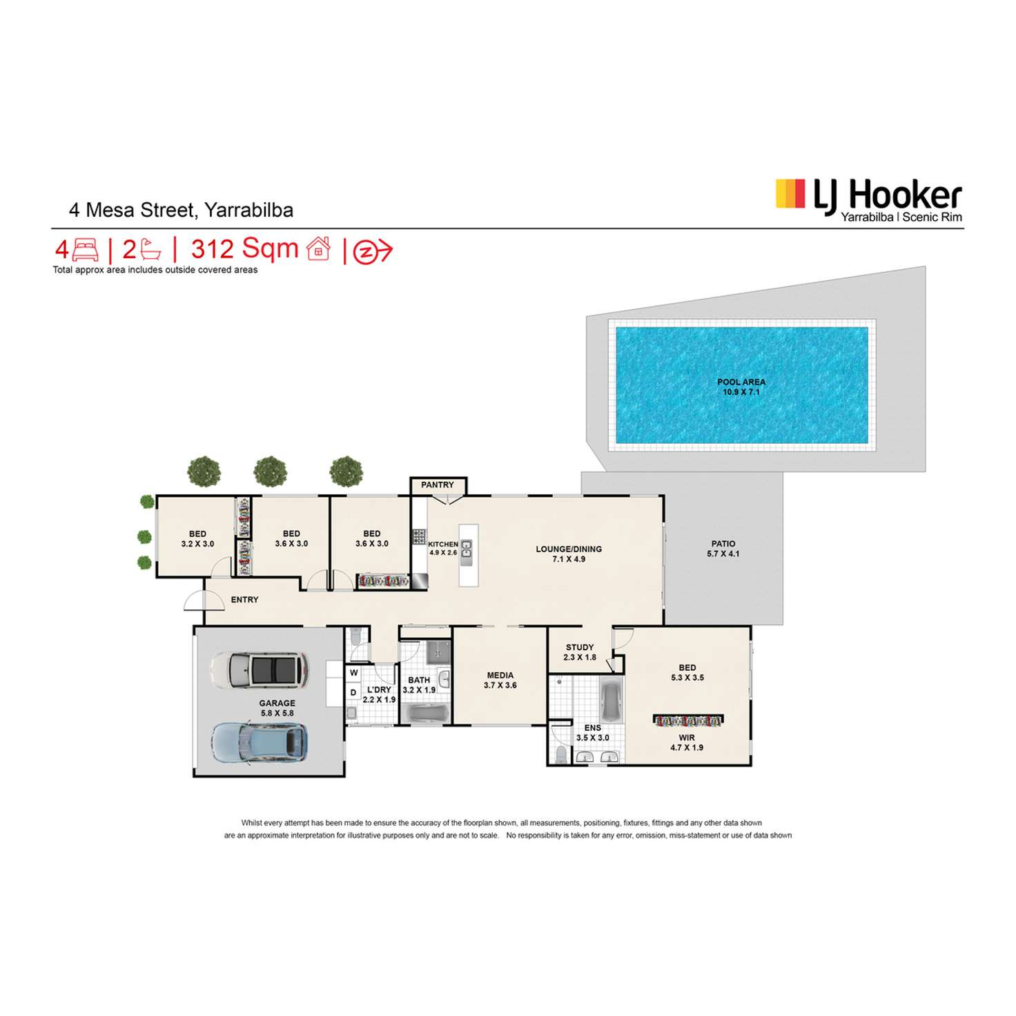 Floorplan of Homely house listing, 4 Mesa Street, Yarrabilba QLD 4207