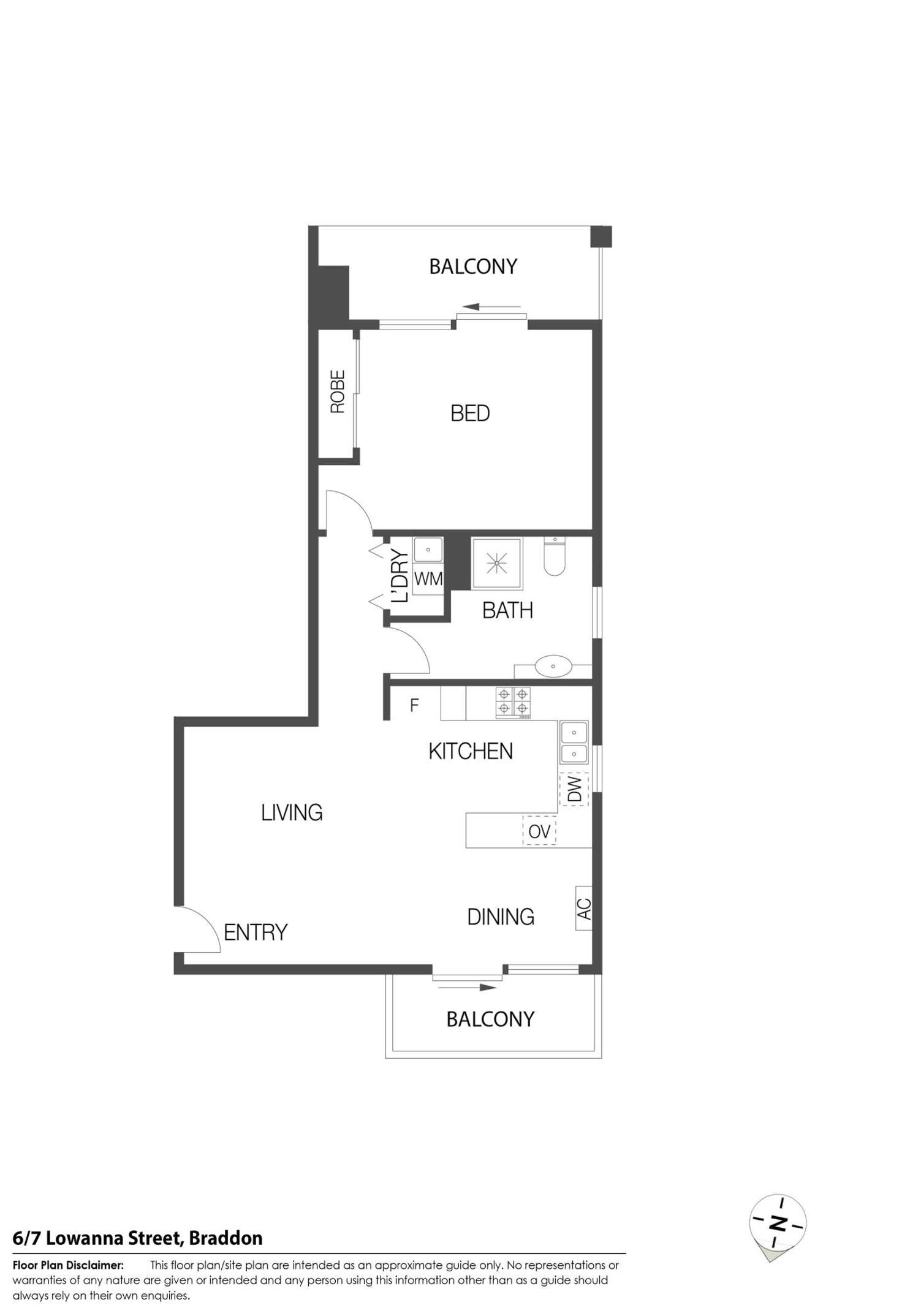 Floorplan of Homely apartment listing, 6/7 Lowanna Street, Braddon ACT 2612