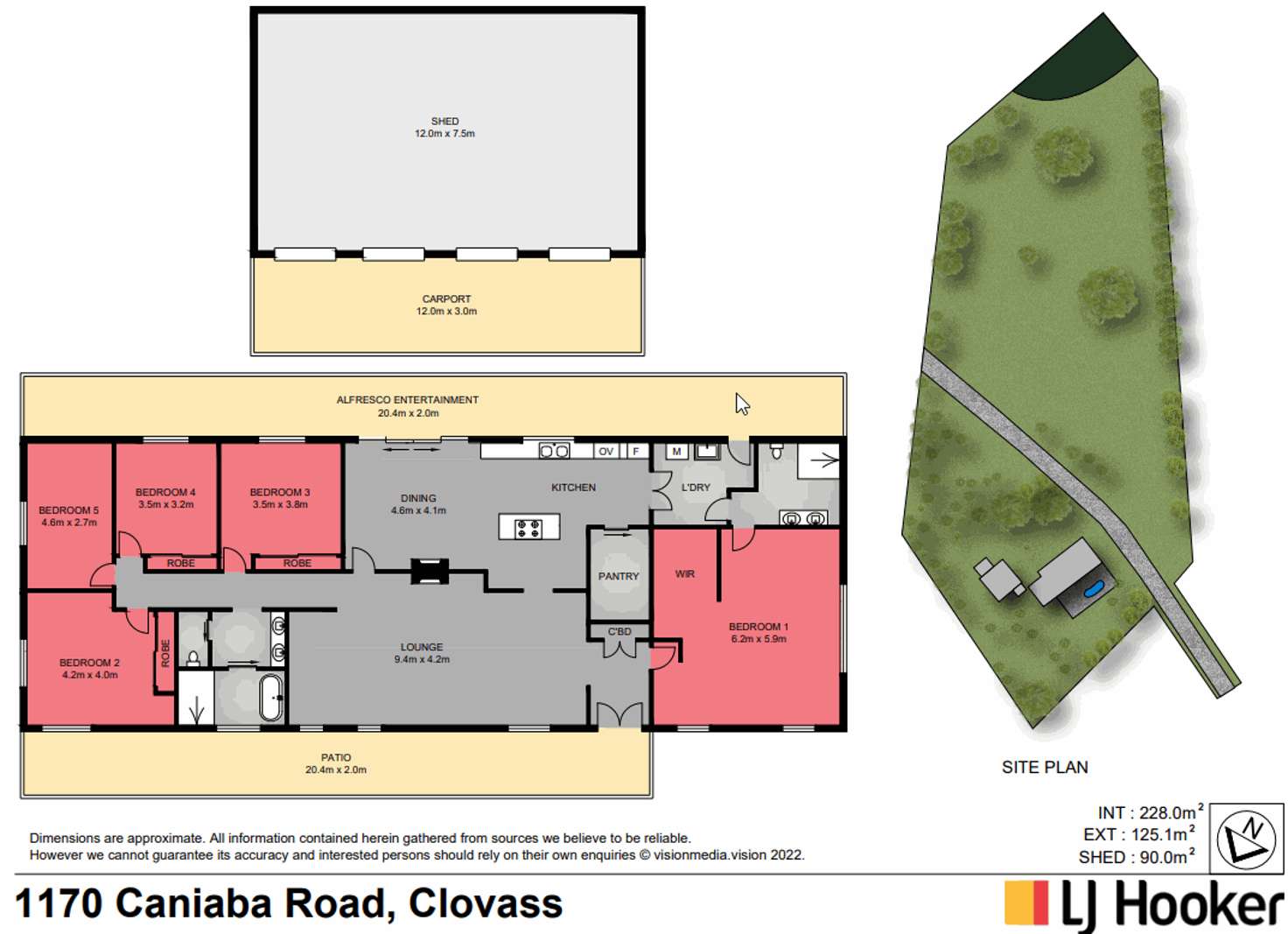 Floorplan of Homely acreageSemiRural listing, 1170 Caniaba Road, Clovass NSW 2480