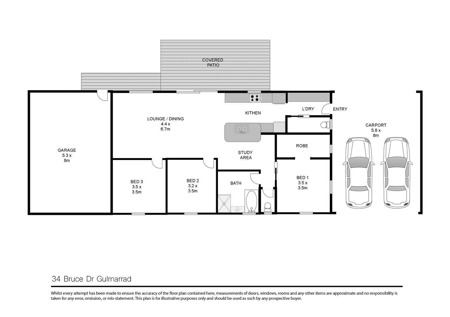 Floorplan of Homely house listing, 34 Bruce Drive, Gulmarrad NSW 2463