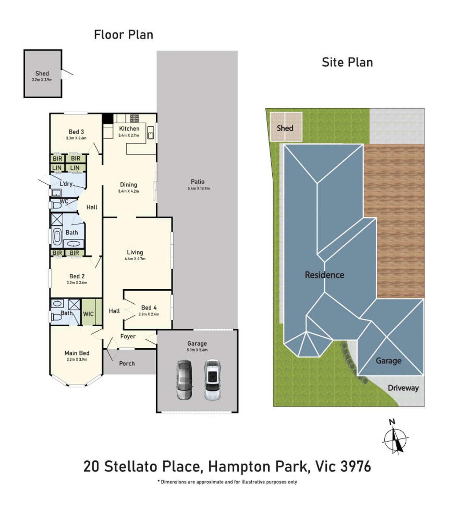 Floorplan of Homely house listing, 20 Stellato Place, Hampton Park VIC 3976