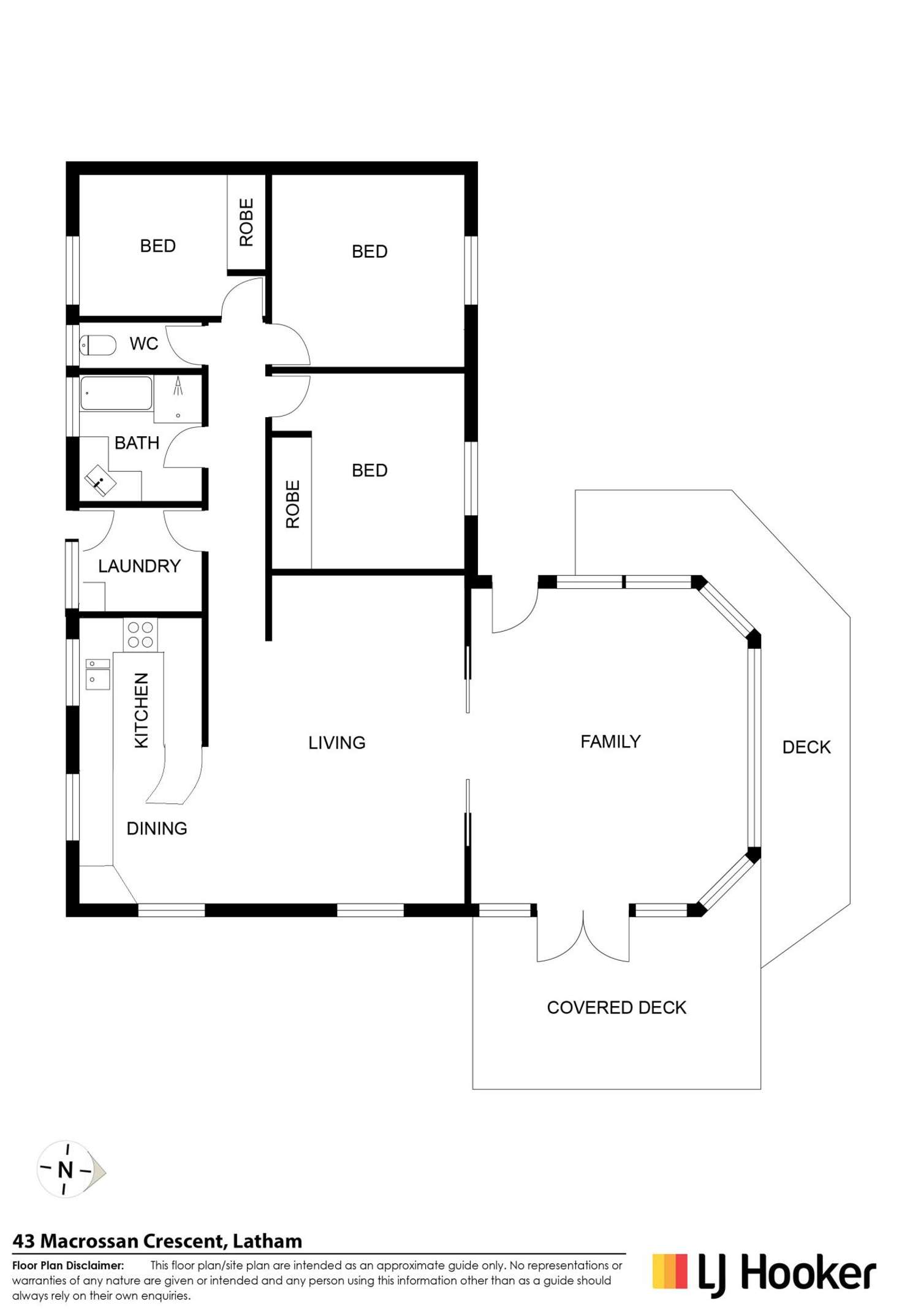 Floorplan of Homely house listing, 43 Macrossan Crescent, Latham ACT 2615