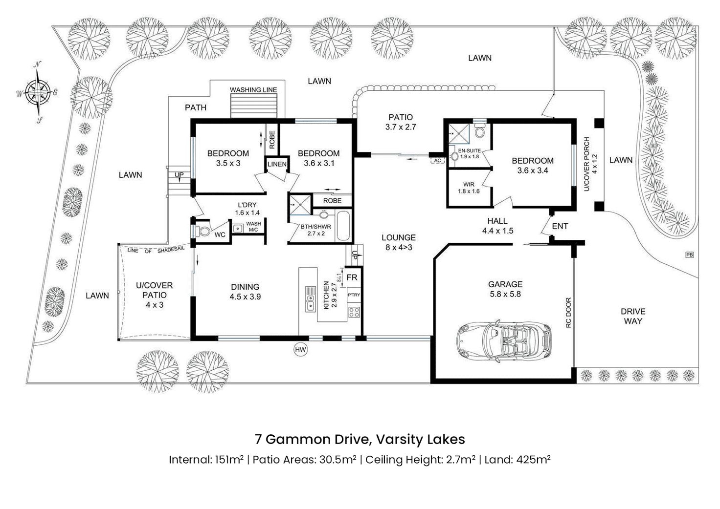 Floorplan of Homely house listing, 7 Gammon Drive, Varsity Lakes QLD 4227